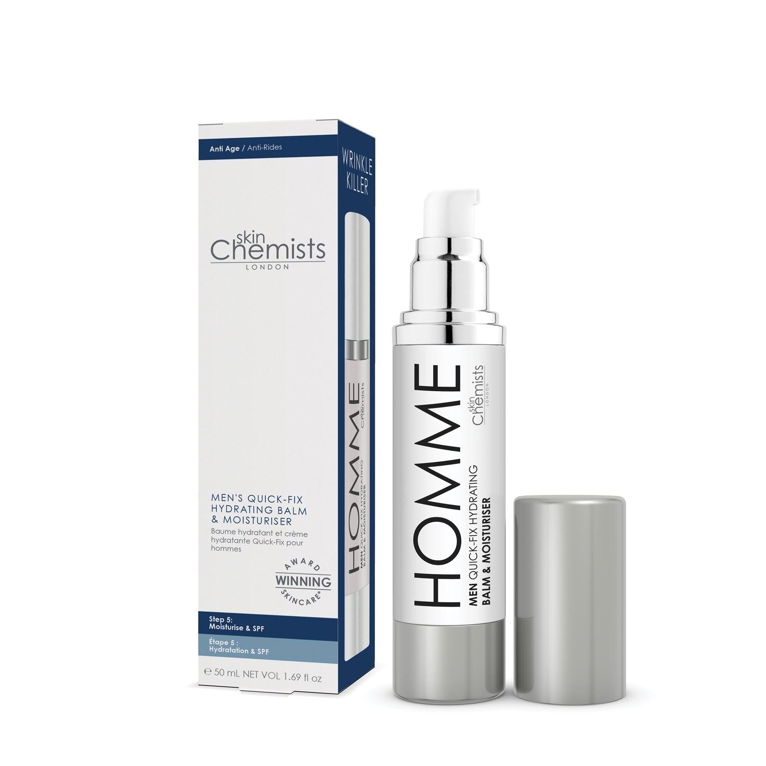 skinChemists Men's Quick Fix Hydrating Balm & Moisturiser 50ml Twin Value Savings Pack