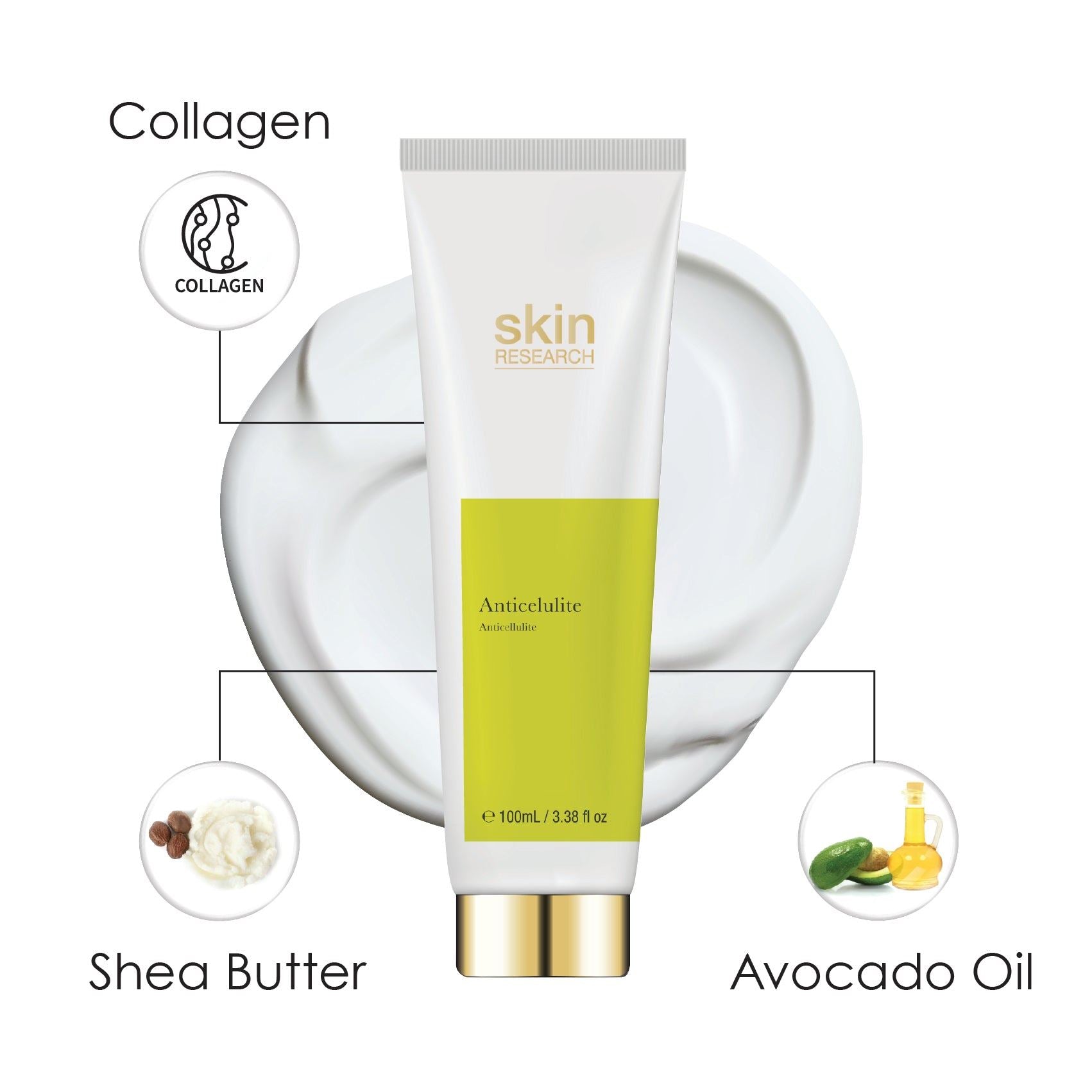 Skin Research Anticelulite Cream 100ml Twin Value Savings Pack