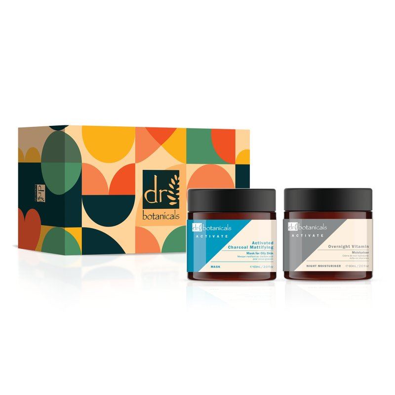 Dr Botanicals Charcoal Mattifying Mask & Overnight Vitamin Moisturiser
