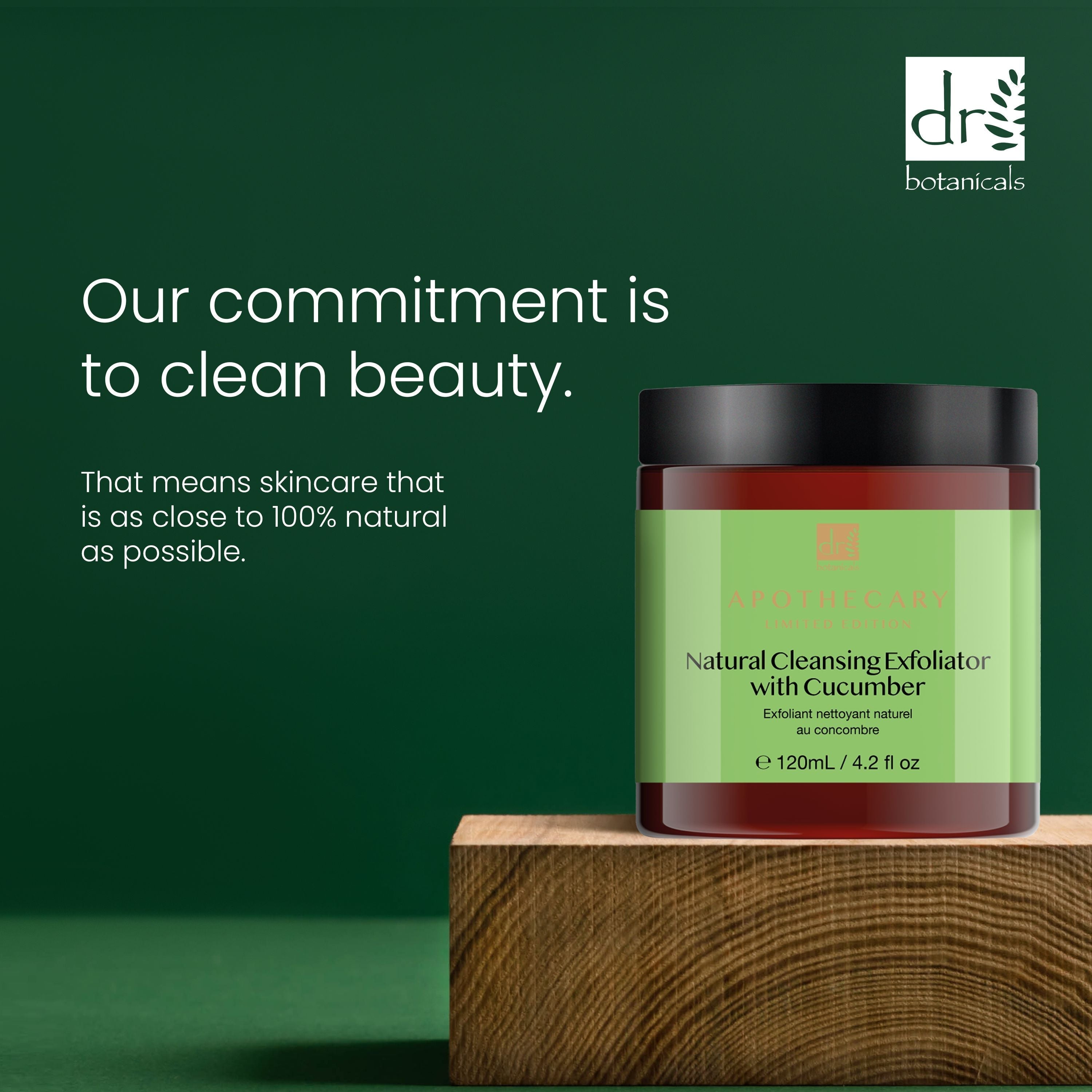 Dr Botanicals Natural Cleansing Exfoliator with Cucumber 120ml Twin Value Savings Pack - skinChemists