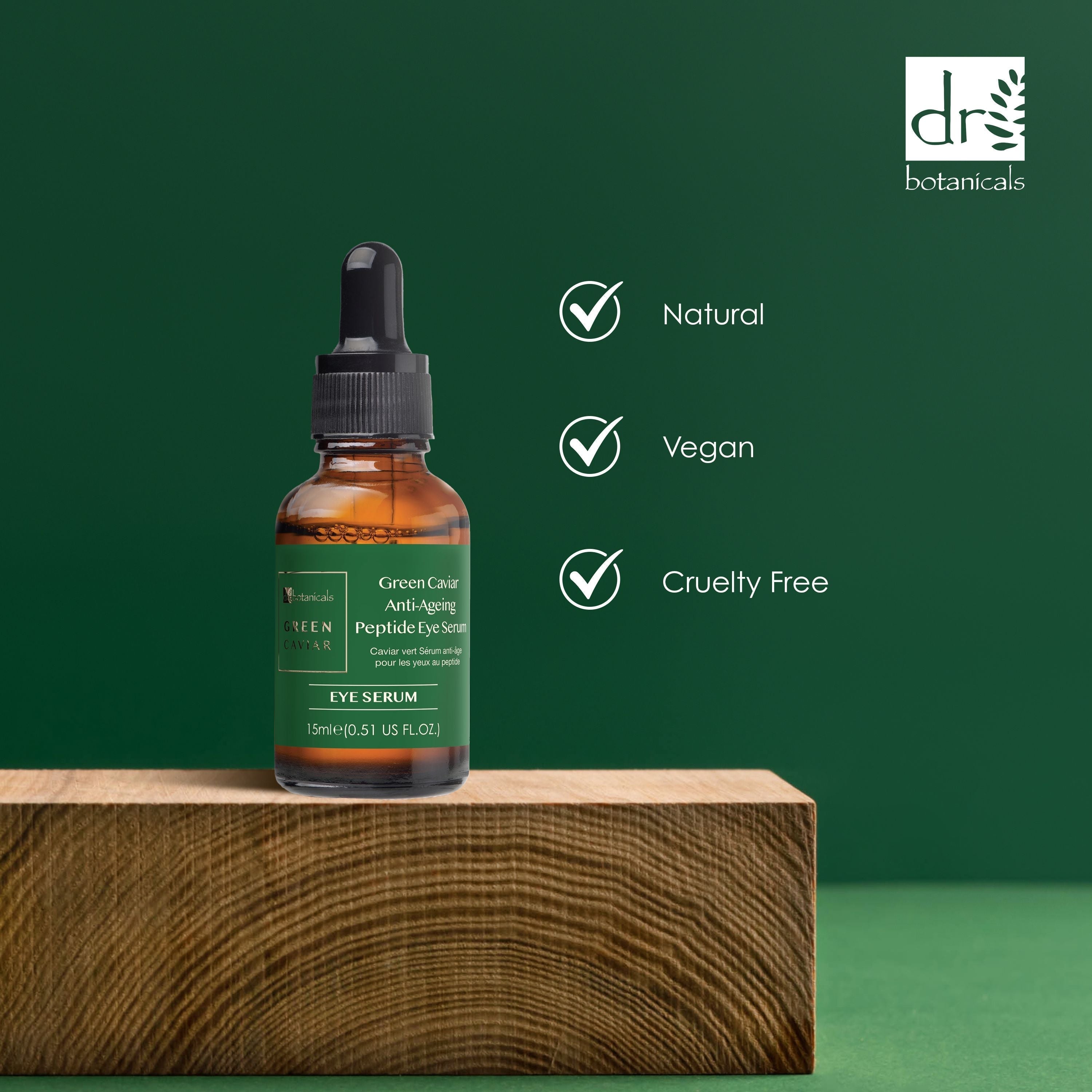 Dr Botanicals Green Caviar Anti-Ageing Peptide Eye Serum 15ml Twin Value Savings Pack - skinChemists