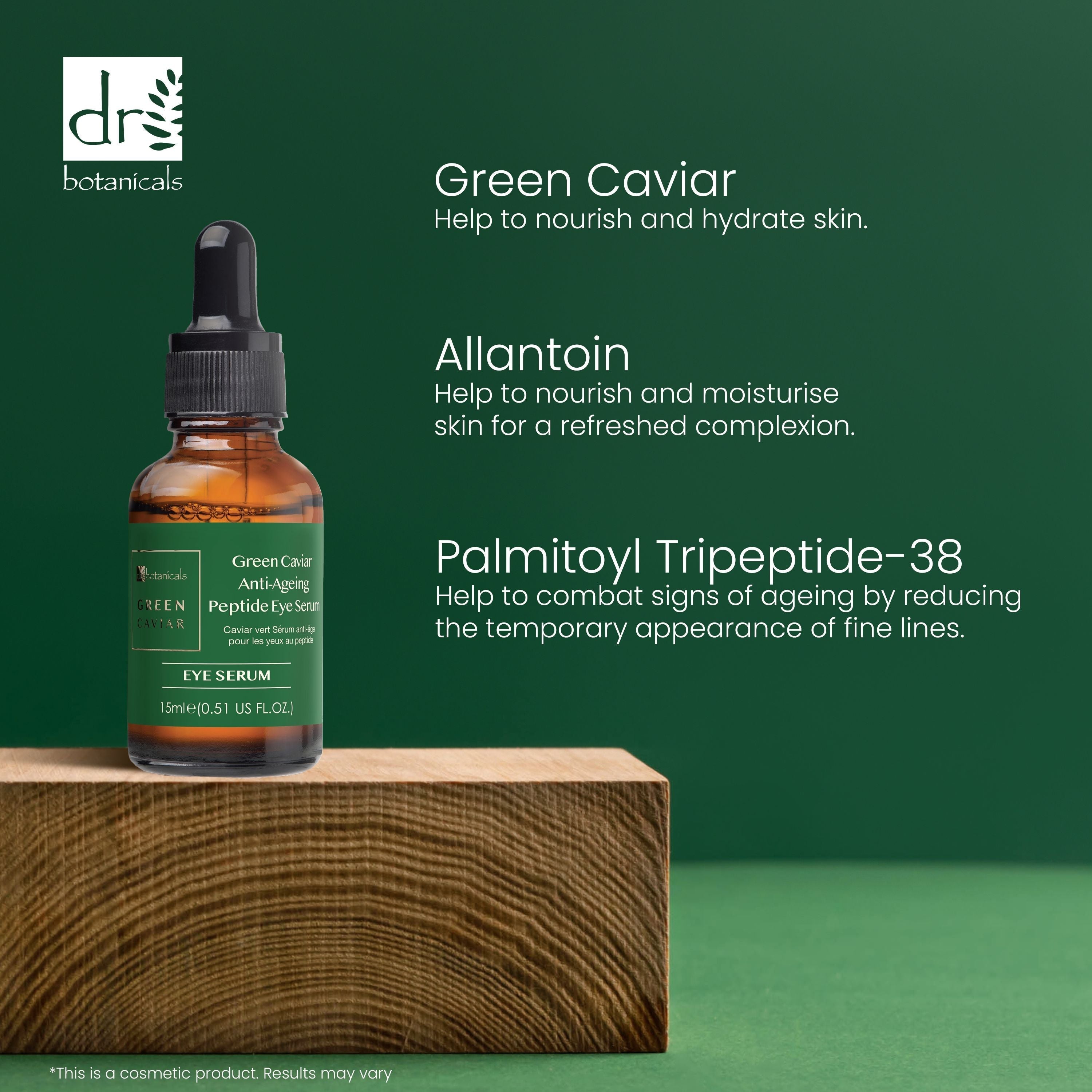 Dr Botanicals Green Caviar Anti-Ageing Peptide Eye Serum 15ml Twin Value Savings Pack - skinChemists