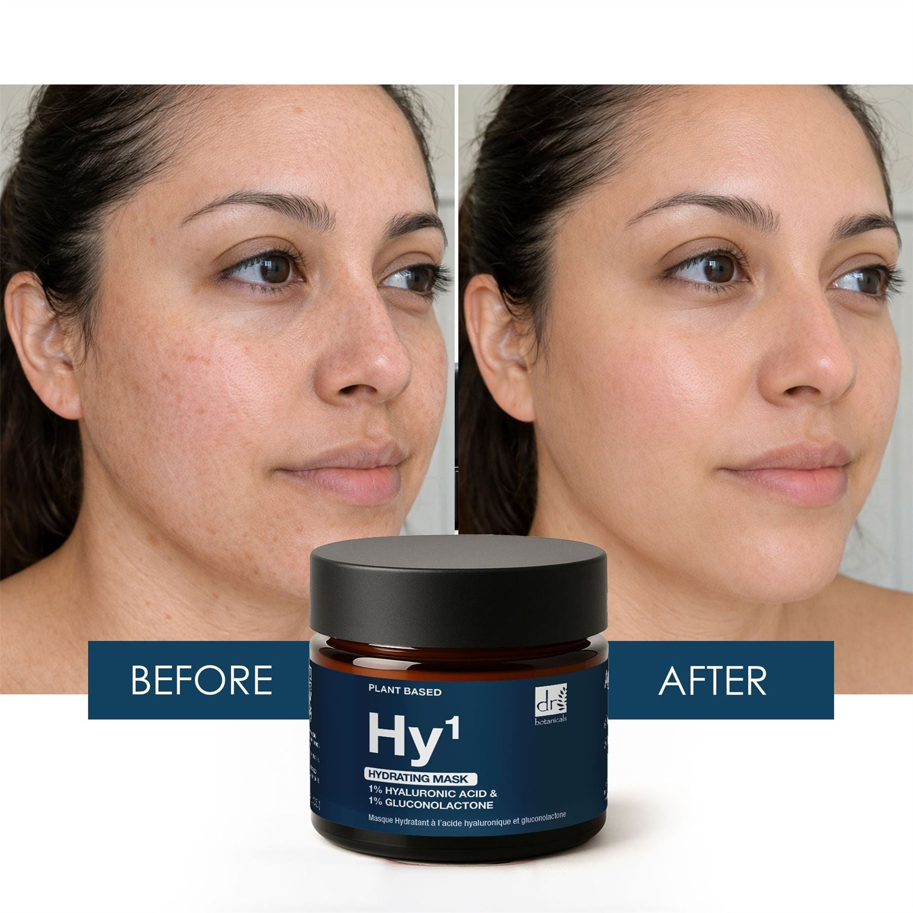 Dr Botanicals Hydrating Face Mask | 1% Hyaluronic Acid & 1% Gluconolactone | Smooths, Hydrates & Revitalises | 60ml