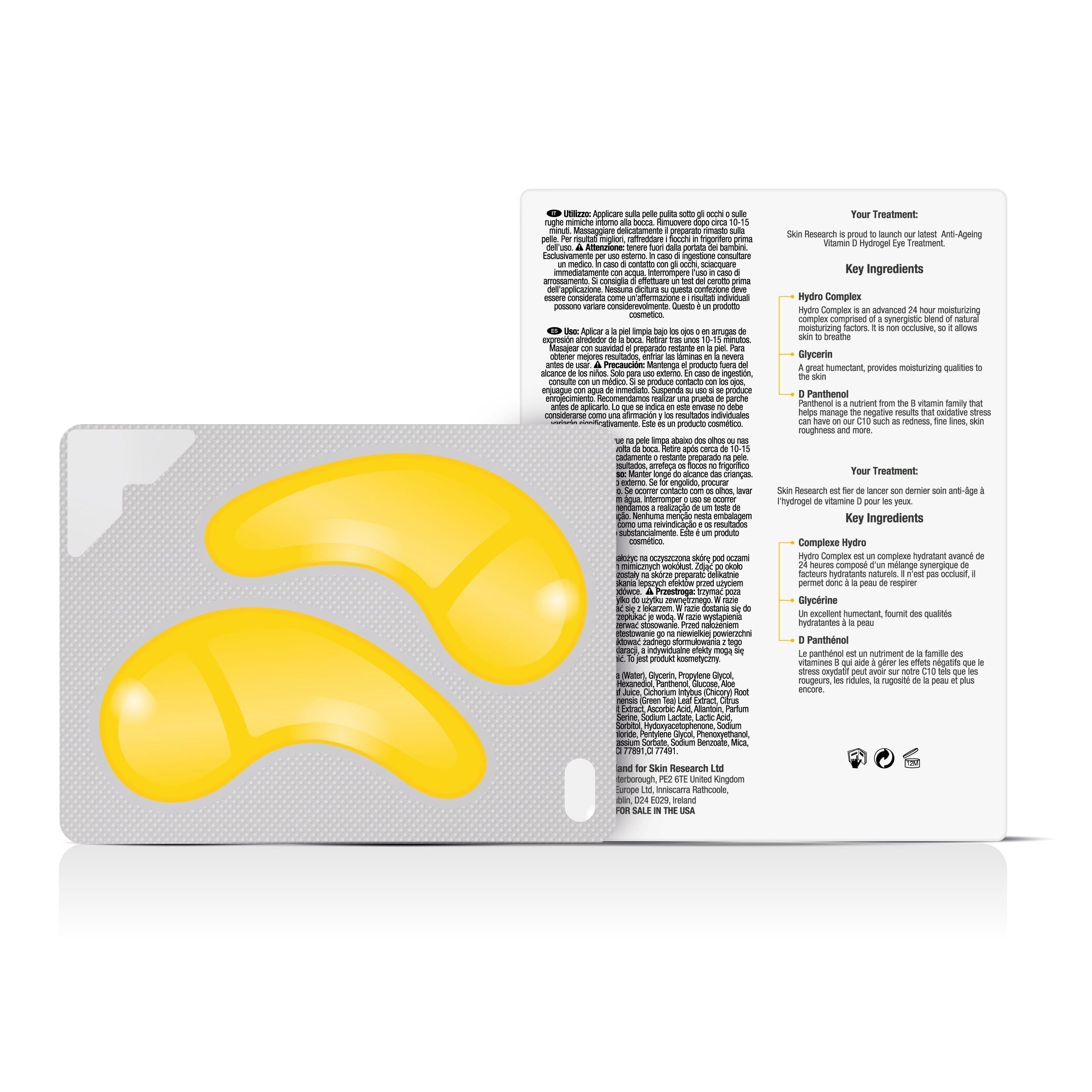 Skin Research Anti-Ageing Vitamin D Hydrogel Eye Treatment (5 x 2) Twin Value Savings Pack