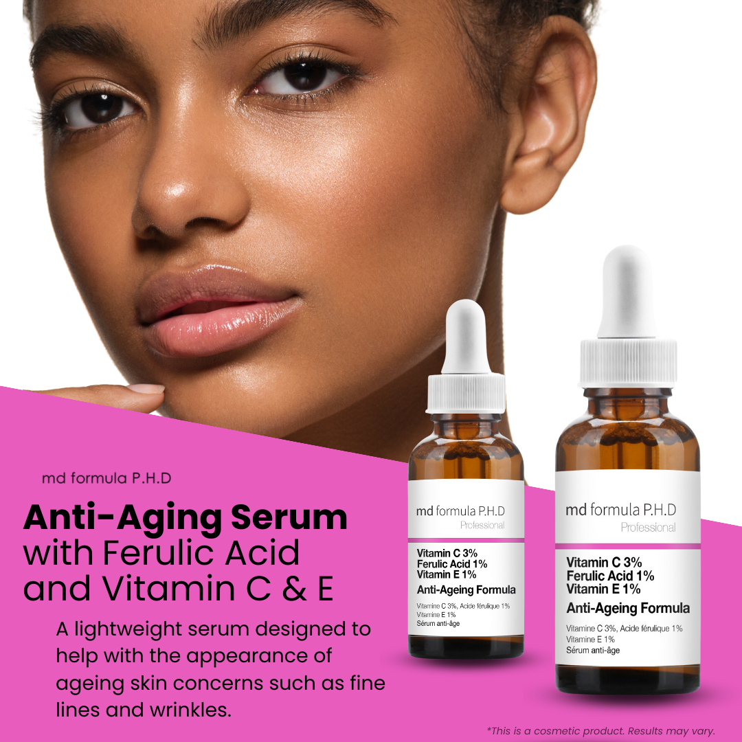 MD Formula Anti-Ageing Serum Vitamin C 3%, Ferulic Acid 1%, Vitamin E 1% 30ml Twin Value Savings Pack