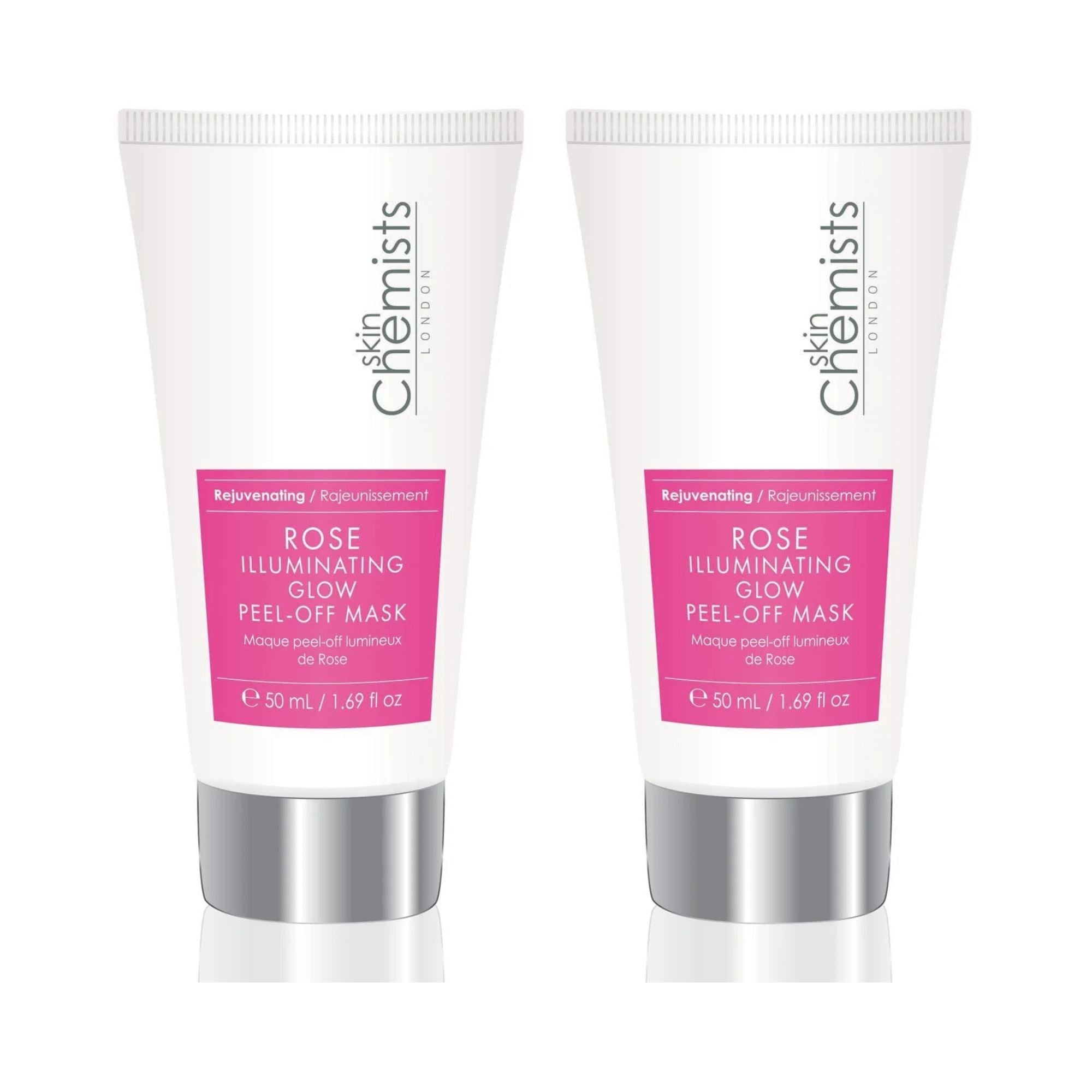 skinChemists Rose Illuminating Glow Peel Off Mask 50ml Twin Value Savings Pack