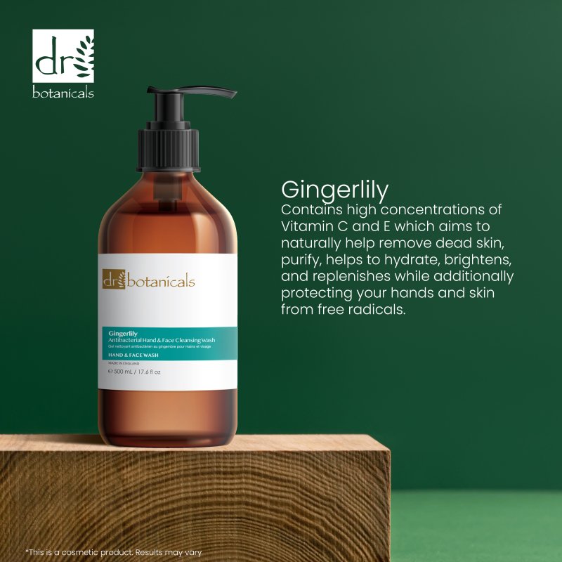 Gingerlily Antibacterial Hand & Face Cleansing Wash 500ml - skinChemists