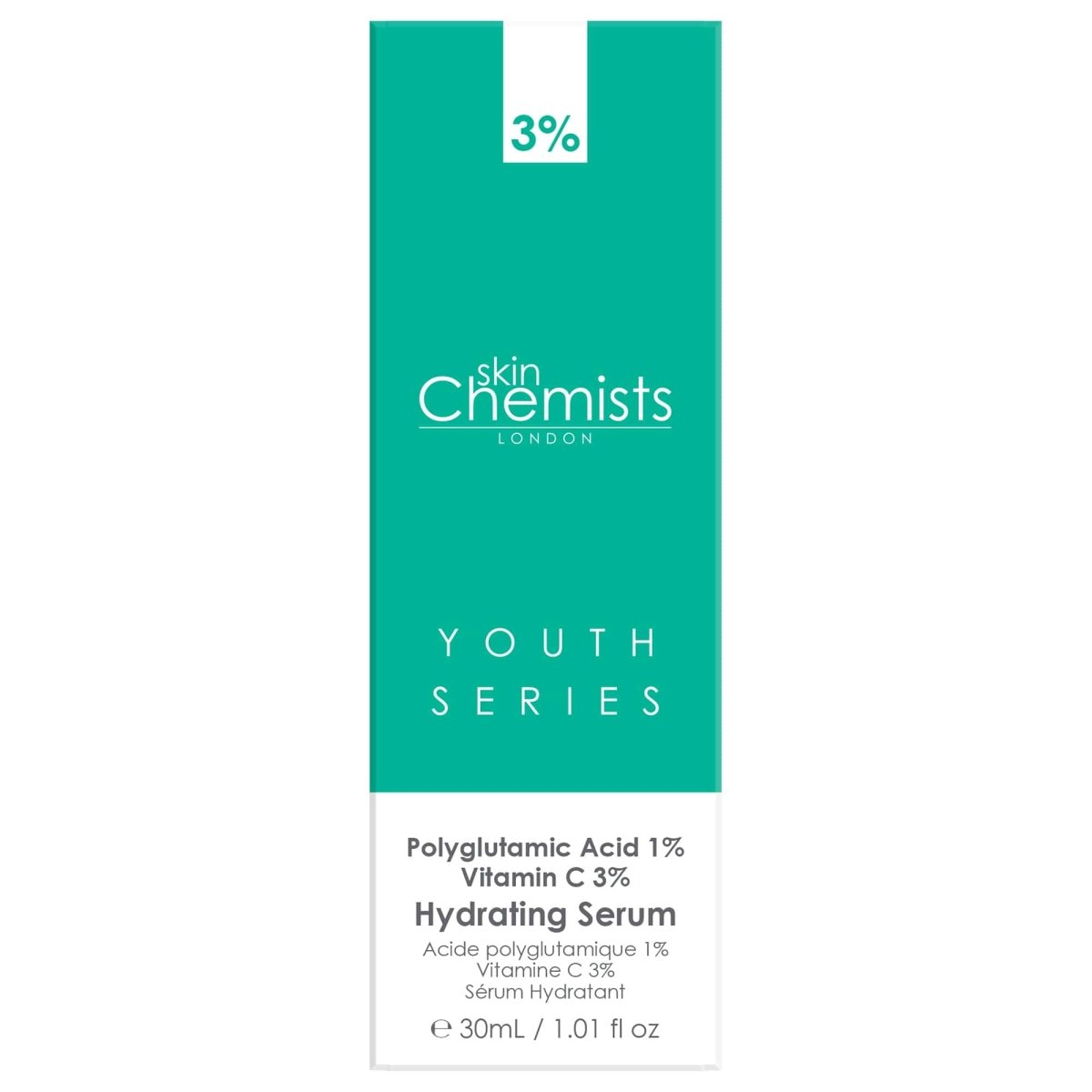 Hydrating Serum Polyglutamic Acid 1%, Vitamin C 3% 30ml - skinChemists