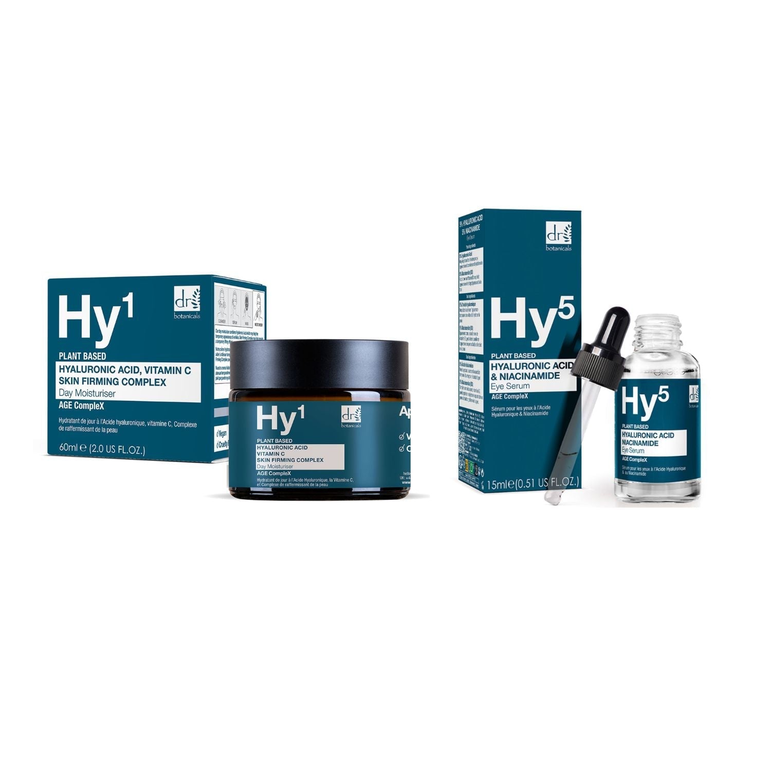 Dr Botanicals Hyaluronic Acid Day Moisturiser & Eye Serum Kit - skinChemists