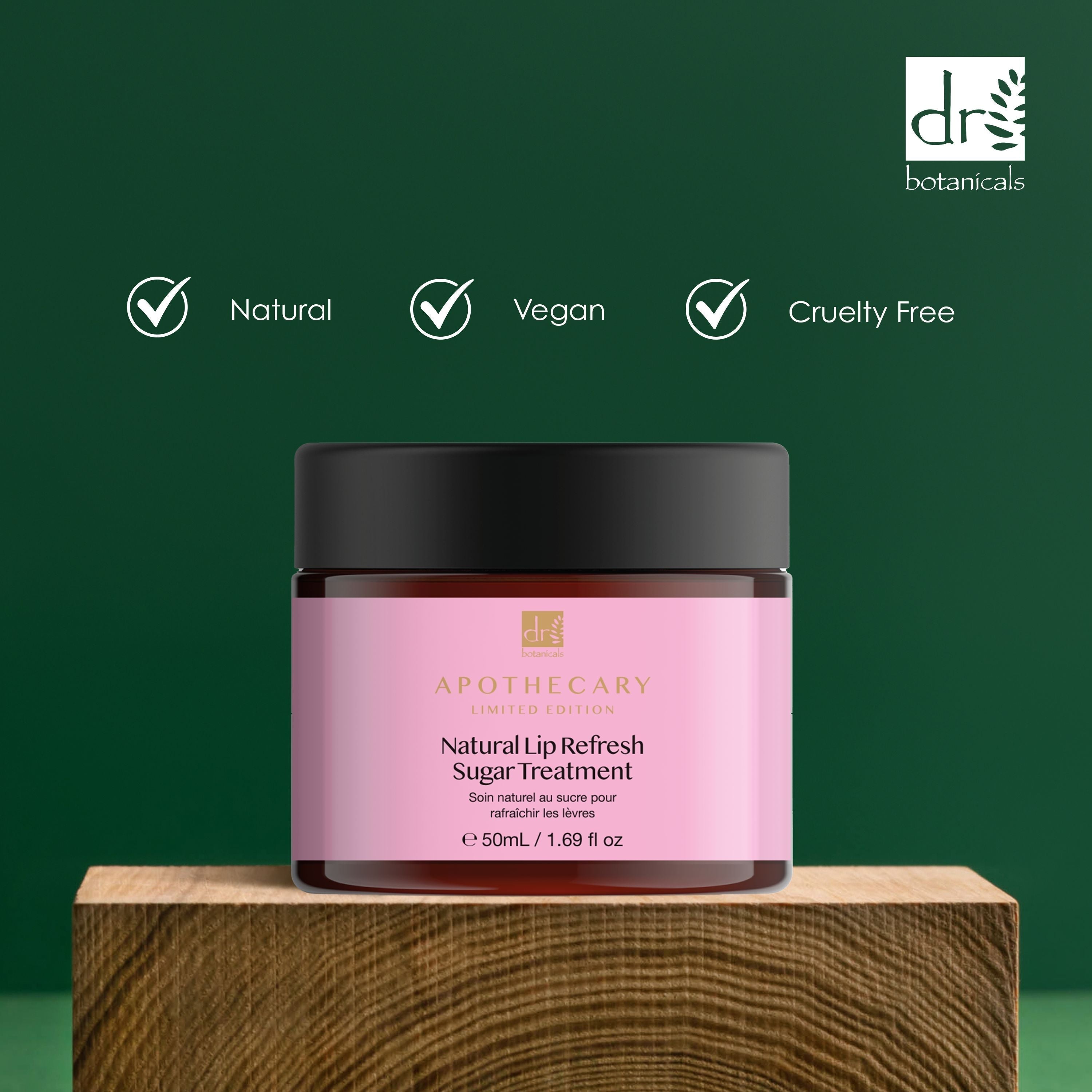 Dr Botanicals Natural Lip Refresh Sugar Treatment 50ml Twin Value Savings Pack - skinChemists