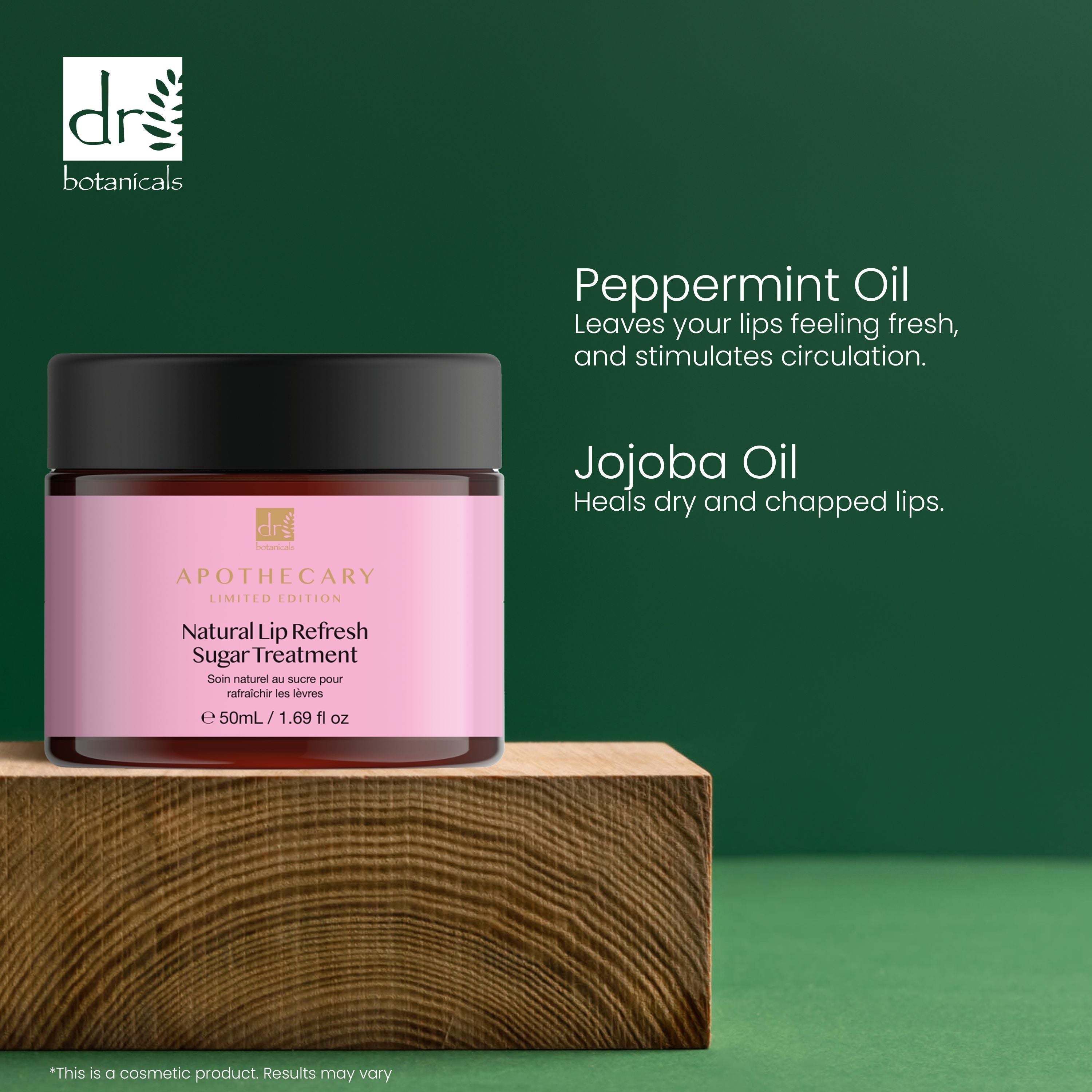 Dr Botanicals Natural Lip Refresh Sugar Treatment 50ml Twin Value Savings Pack - skinChemists