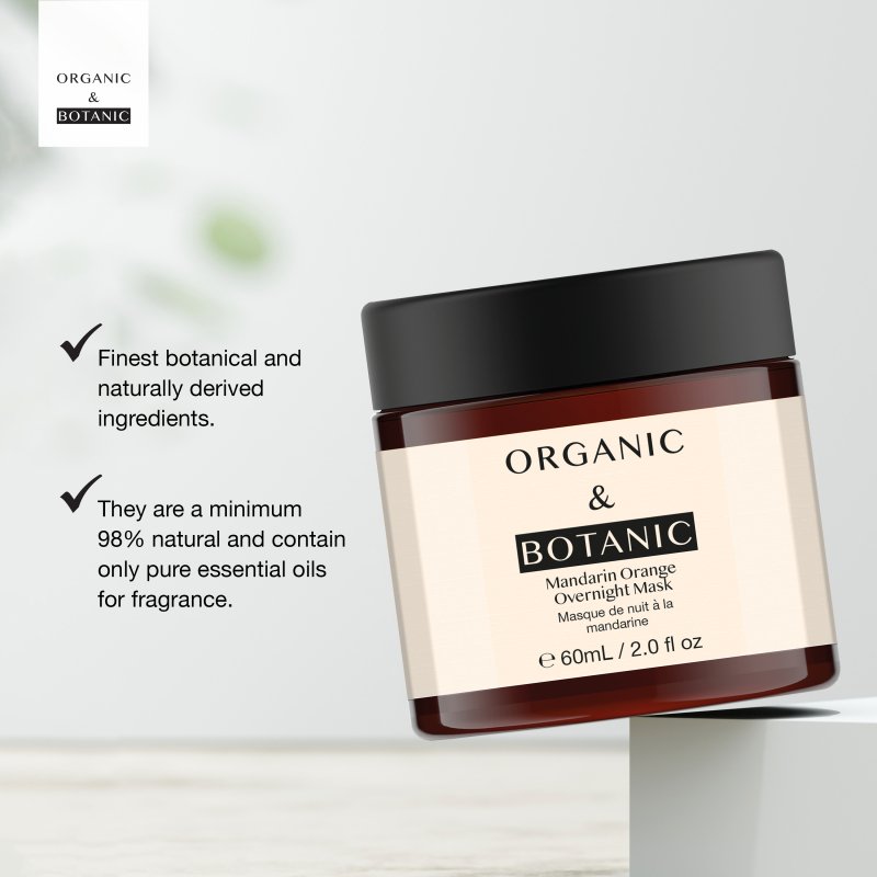 Mandarin Orange Brightening Overnight Mask - 60ml - Revitalizing & Hydrating with Vitamin C & Sea Buckthorn for Radiant, Even-Toned Skin - skinChemists