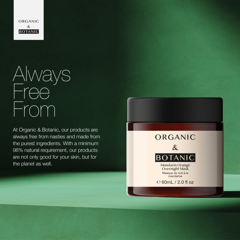 Mandarin Orange Brightening Overnight Mask - 60ml - Revitalizing & Hydrating with Vitamin C & Sea Buckthorn for Radiant, Even-Toned Skin - skinChemists