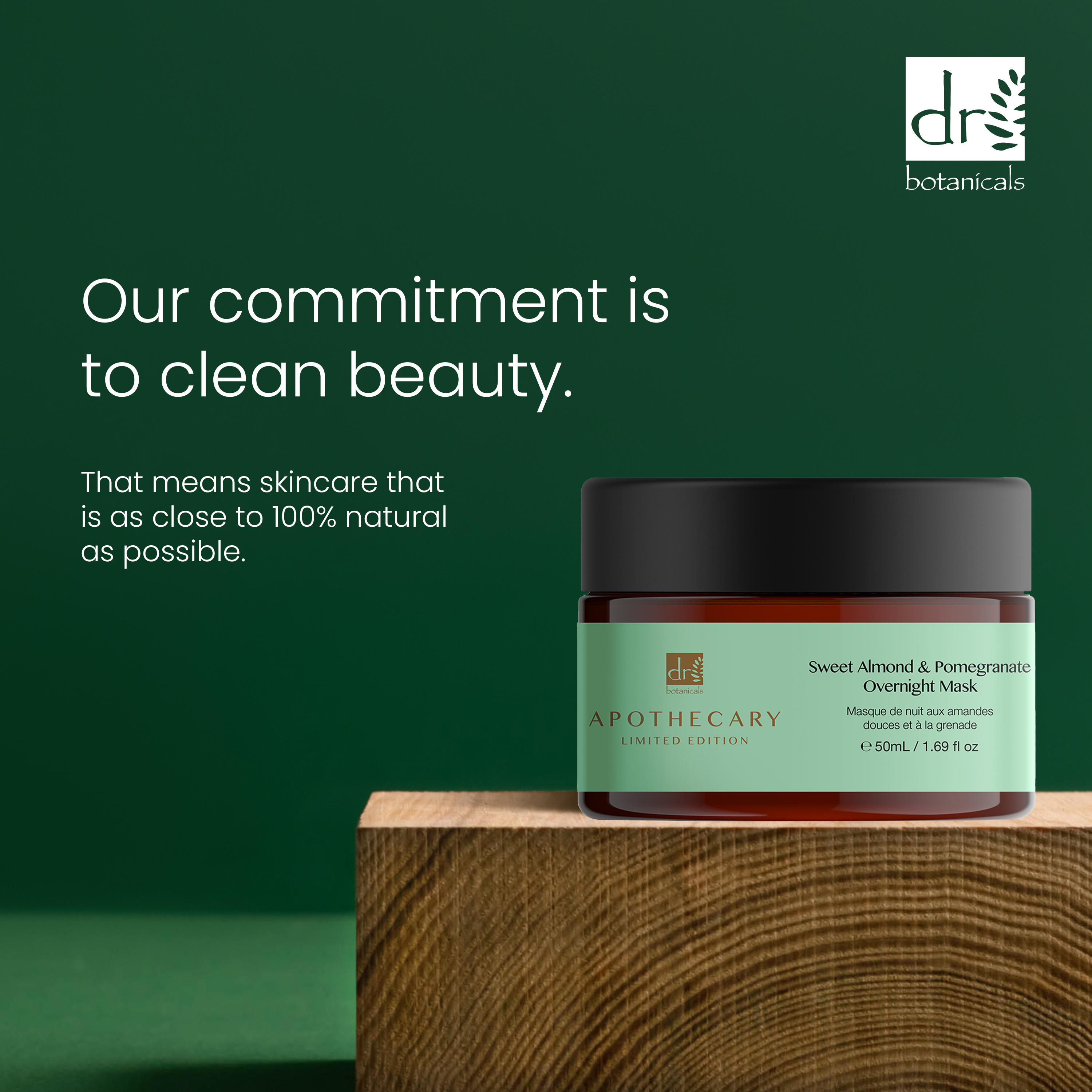 Dr Botanicals Sweet Almond & Pomegranate Overnight Mask 50ml Twin Value Savings Pack - skinChemists