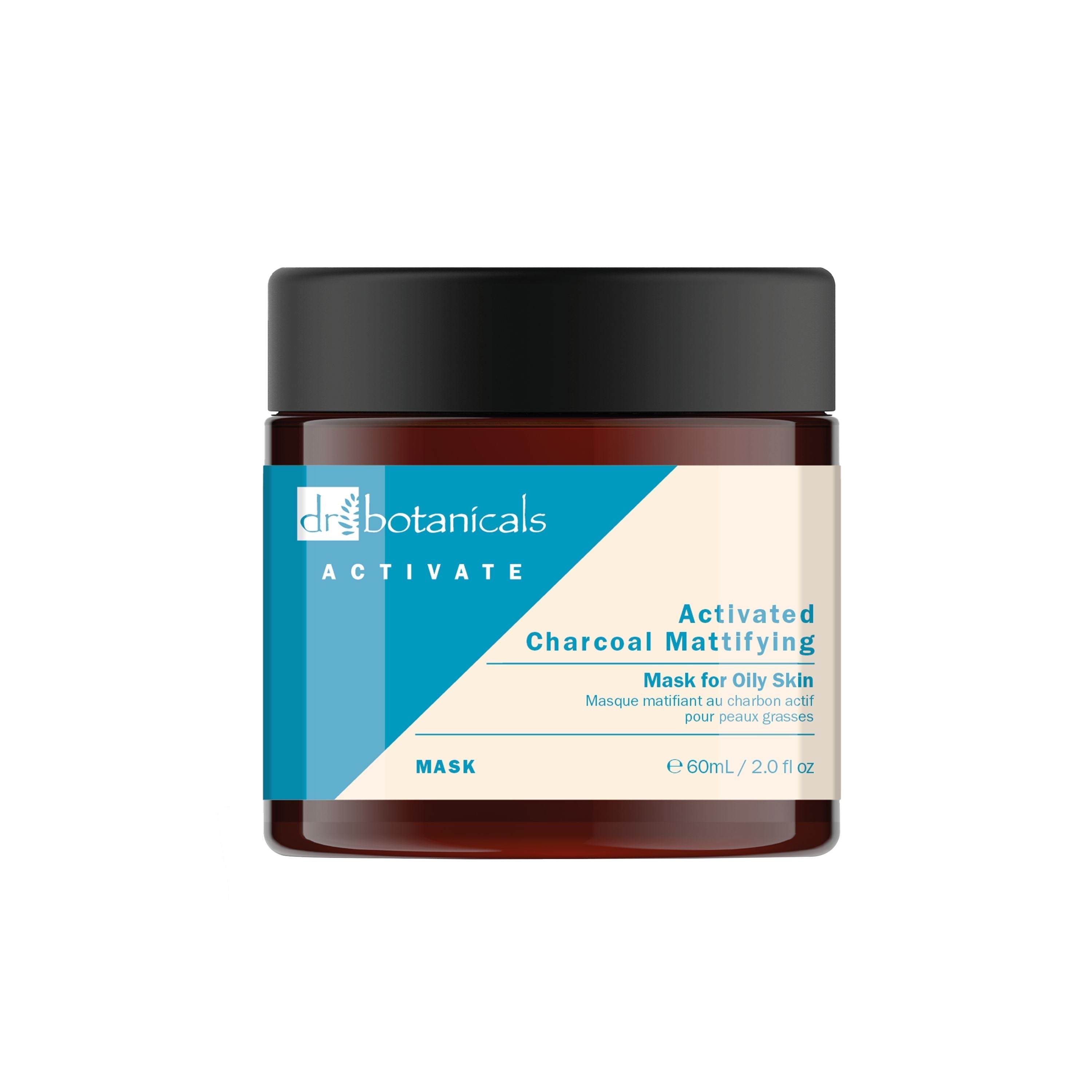 Dr Botanicals Activate Charcoal Mattifying Mask for Oily Skin 60ml Twin Value Savings Pack - skinChemists