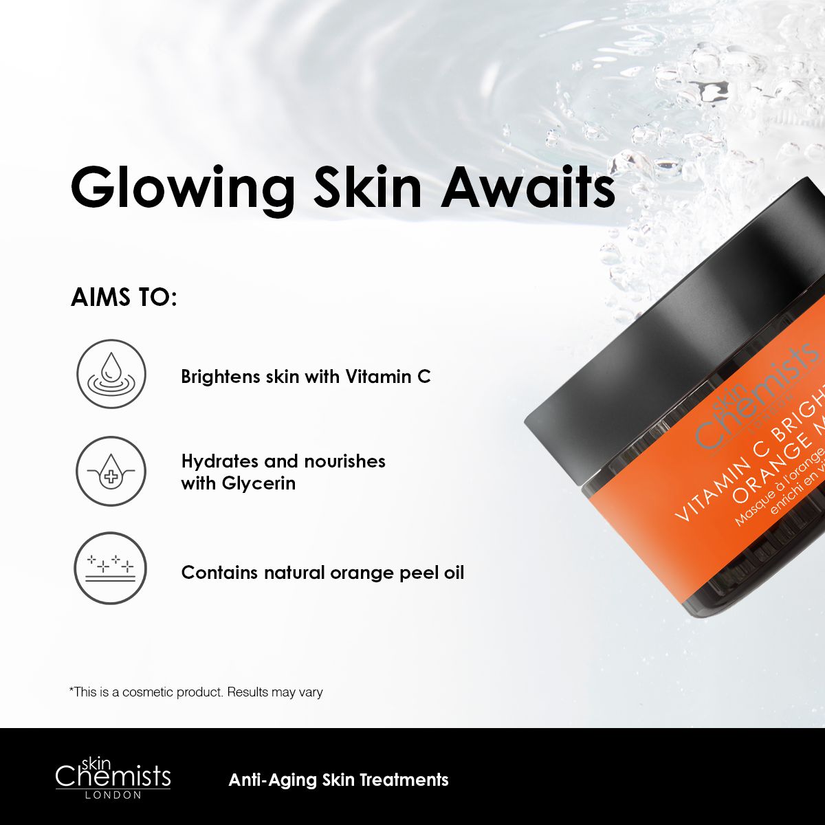 skinChemists Vitamin C Brightening Orange Mask 50ml Twin Value Savings Pack