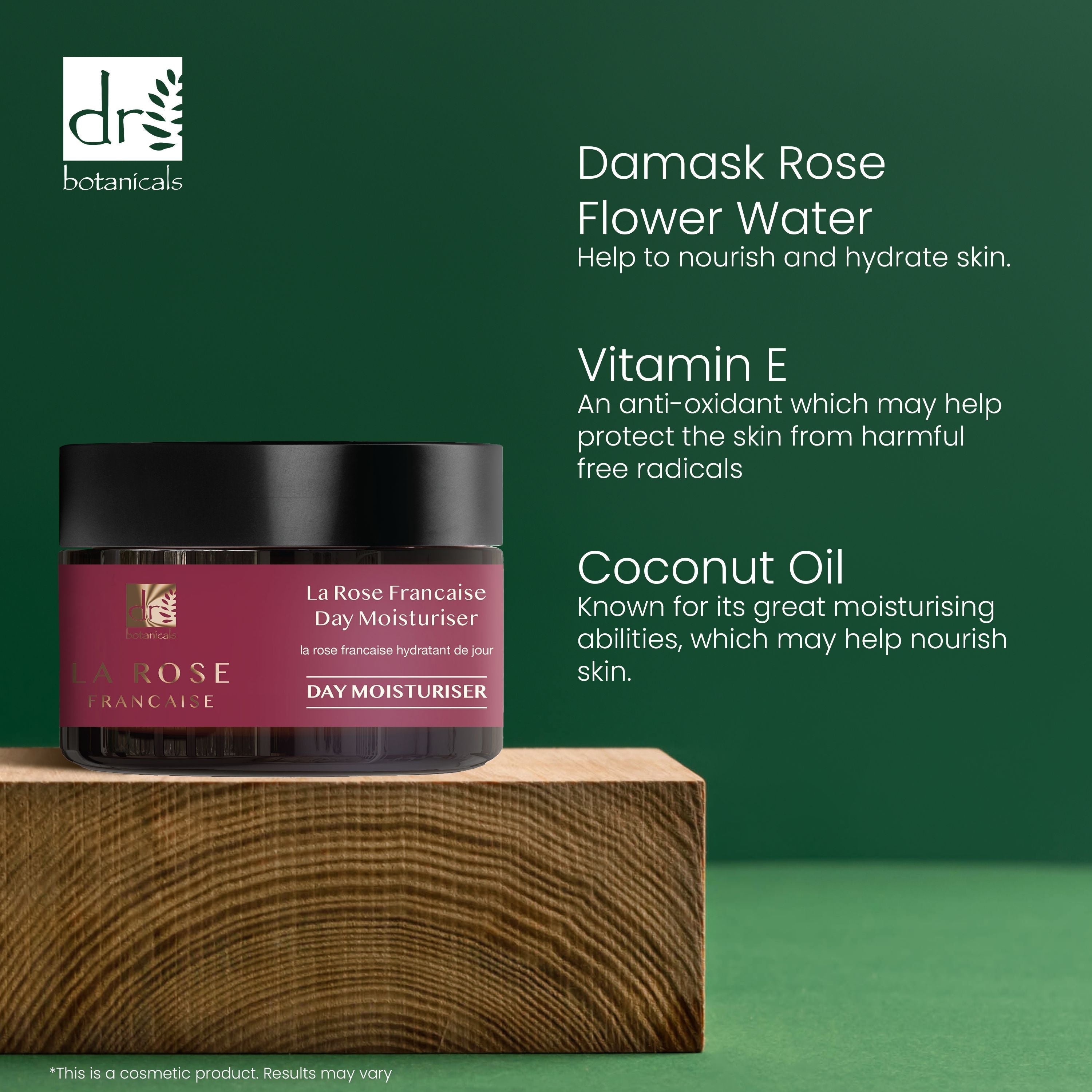 Dr Botanicals La Rose Francaise Day Moisturiser 50ml Twin Value Savings Pack - skinChemists