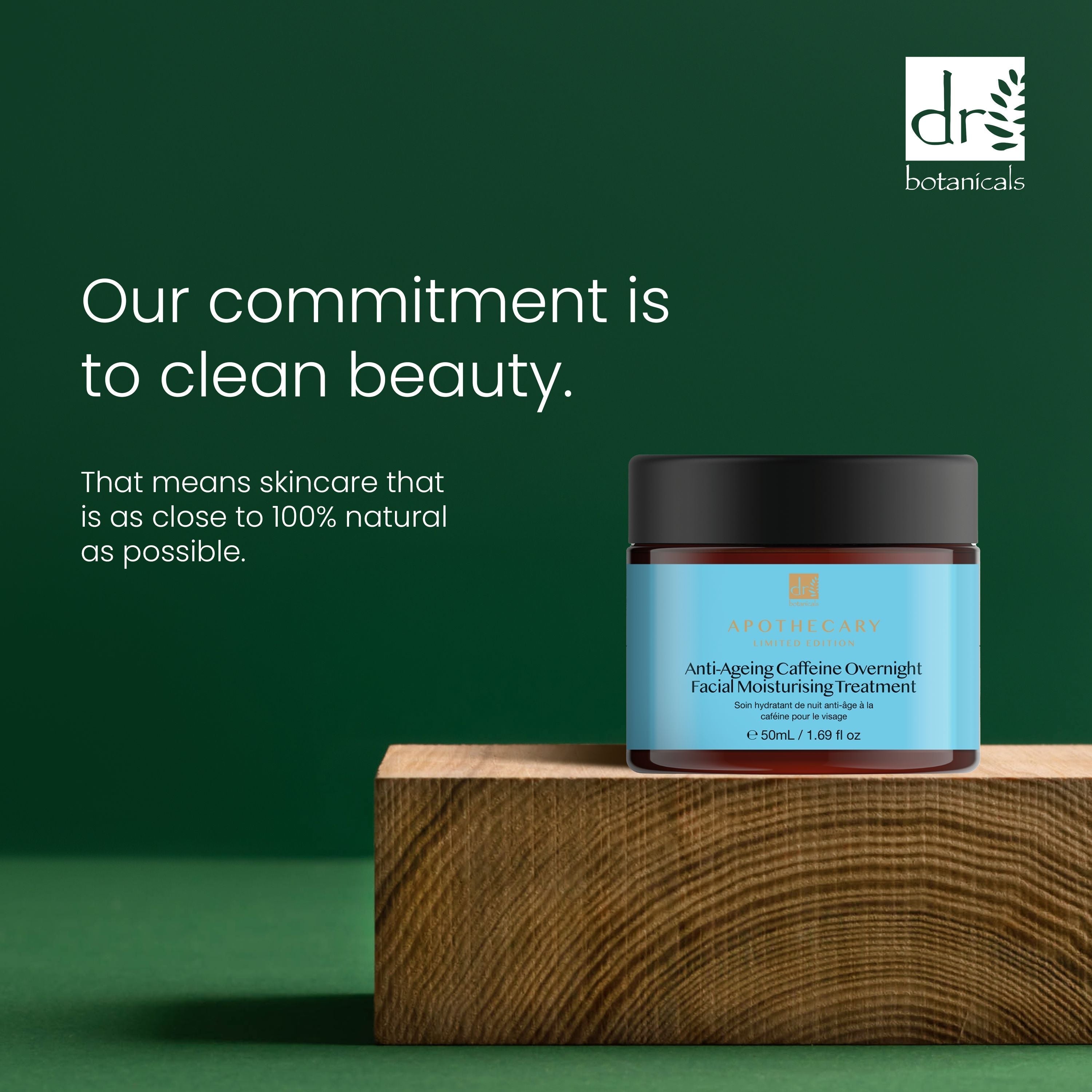 Dr Botanicals Anti-Ageing Caffeine Overnight Facial Moisturising Treatment 50ml Twin Value Savings Pack - skinChemists