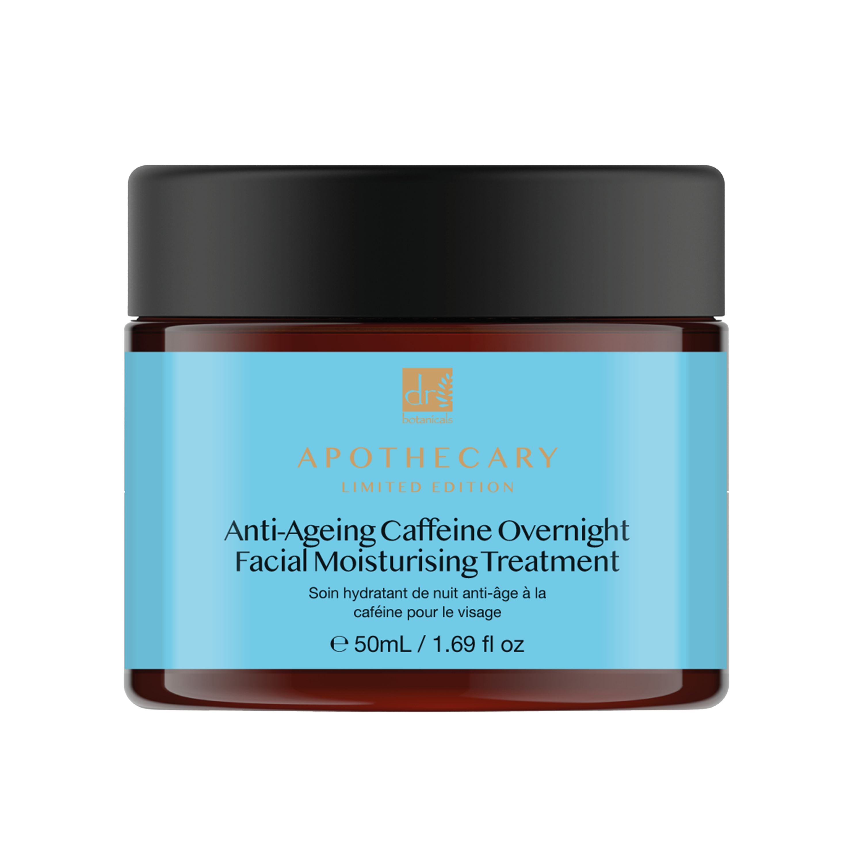 Dr Botanicals Anti-Ageing Caffeine Overnight Facial Moisturising Treatment 50ml Twin Value Savings Pack - skinChemists