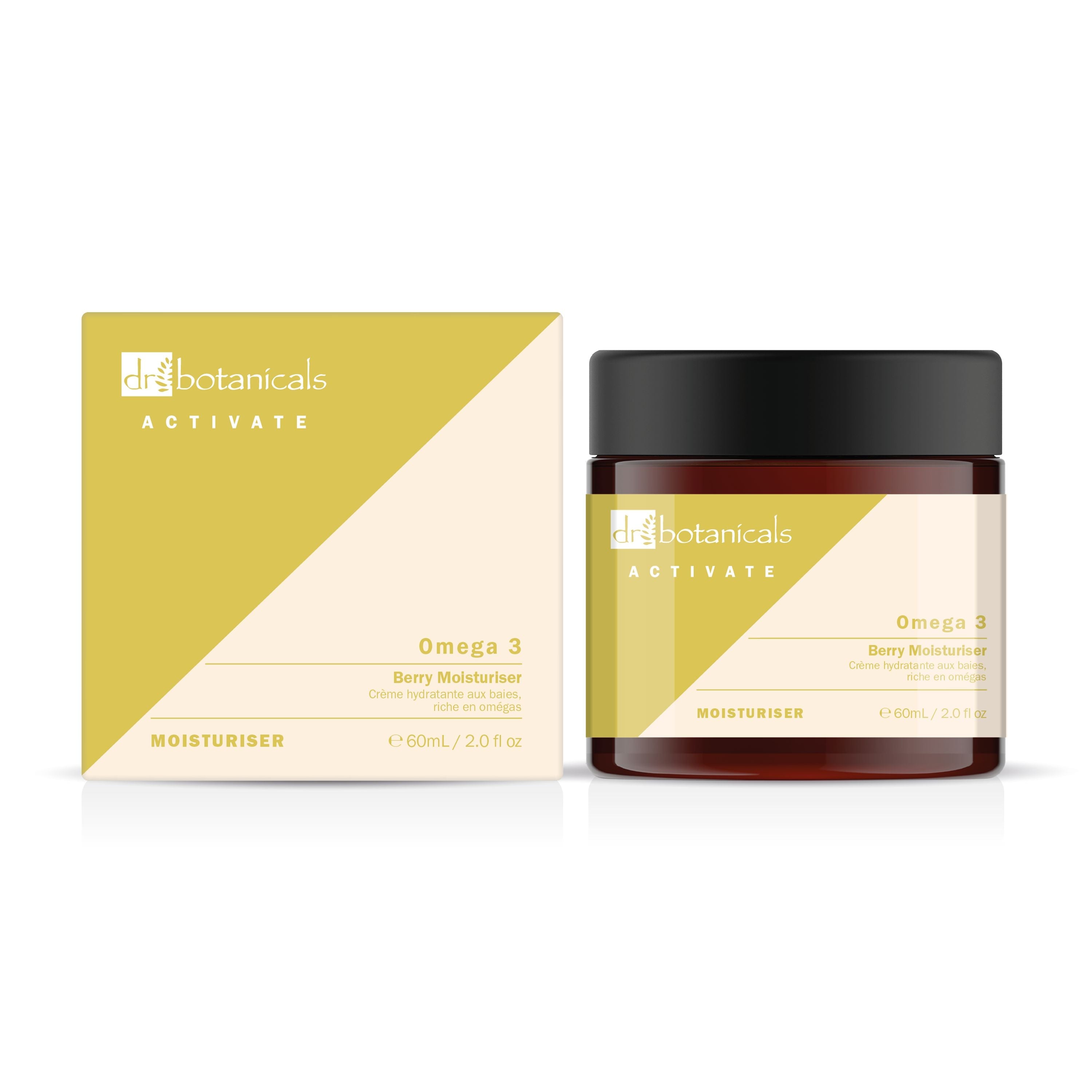 Dr Botanicals Activate Omega 3 Berry Moisturiser 60ml Twin Value Savings Pack - skinChemists