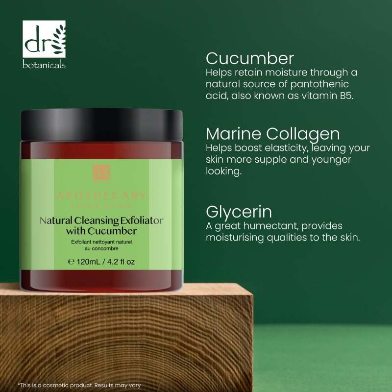 Natural Cleansing Exfoliator with Cucumber 120ml - skinChemists