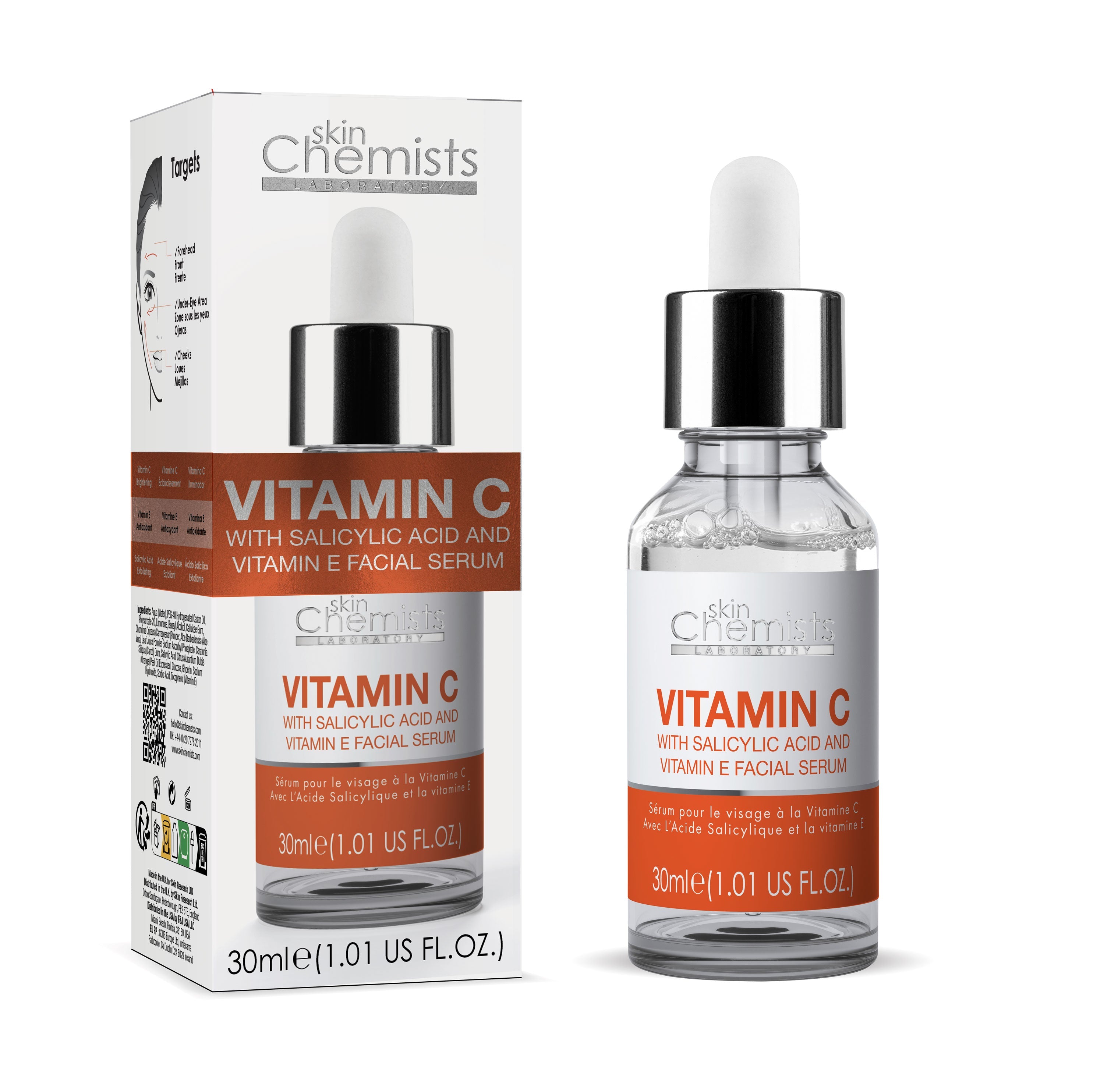 skinChemists Anti-Aging Vitamin C, Salicylic Acid Vitamin C Facial Serum 30ml - skinChemists