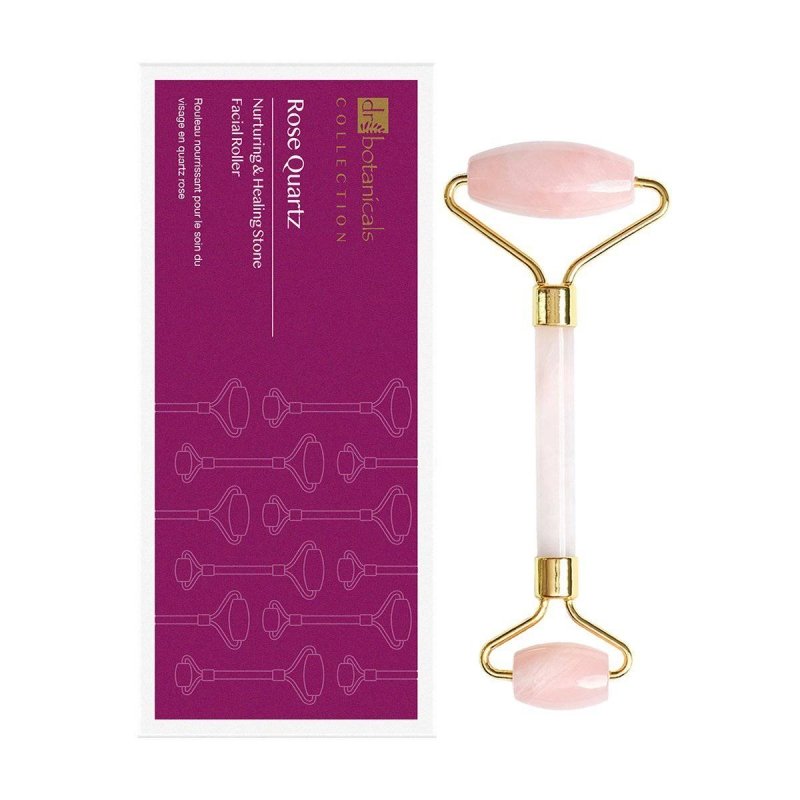 Rose Quartz Nurturing & Healing Stone Facial Roller (Rose Gold Handle) - skinChemists
