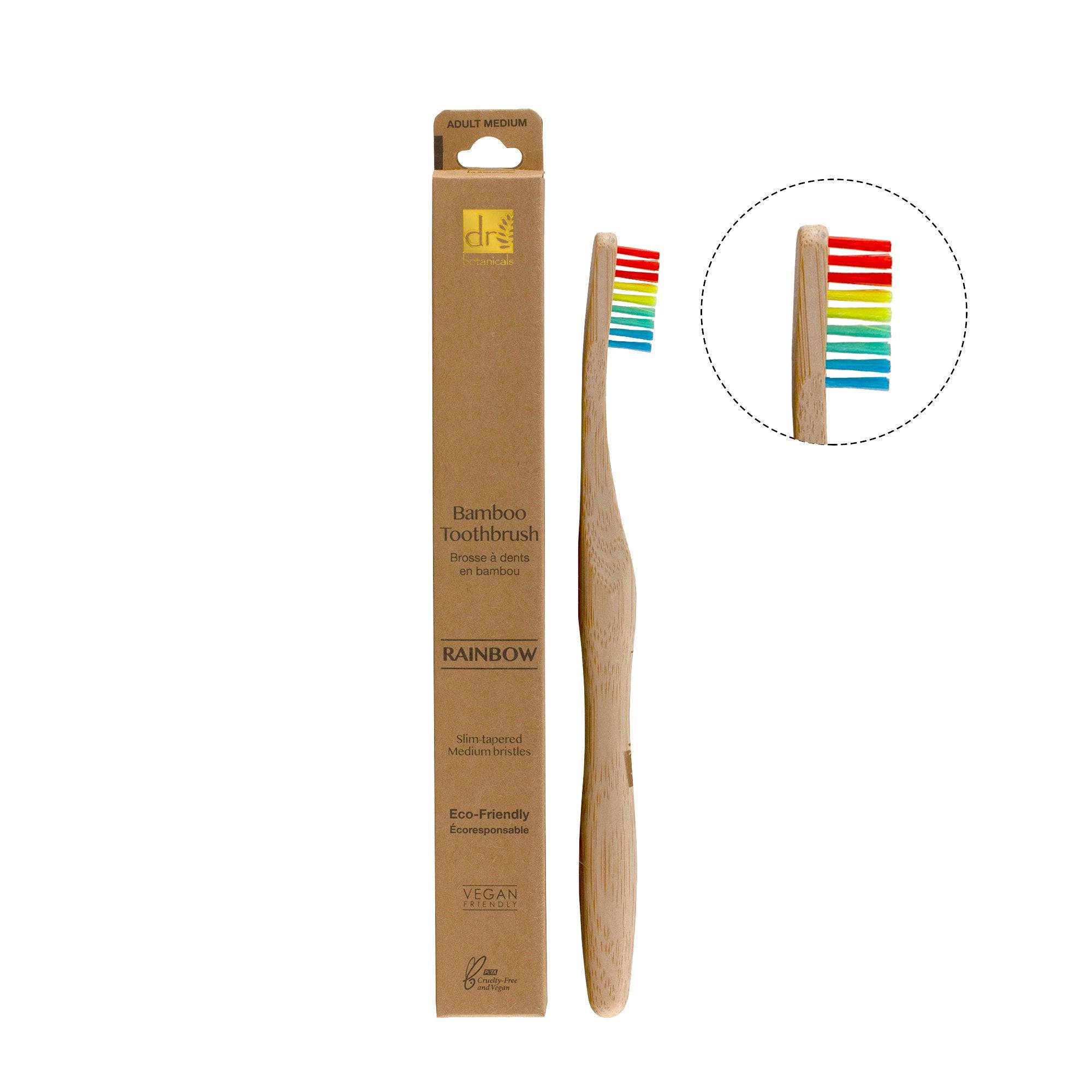 Dr Botanicals Bamboo Toothbrush Rainbow Twin Value Savings Pack - skinChemists