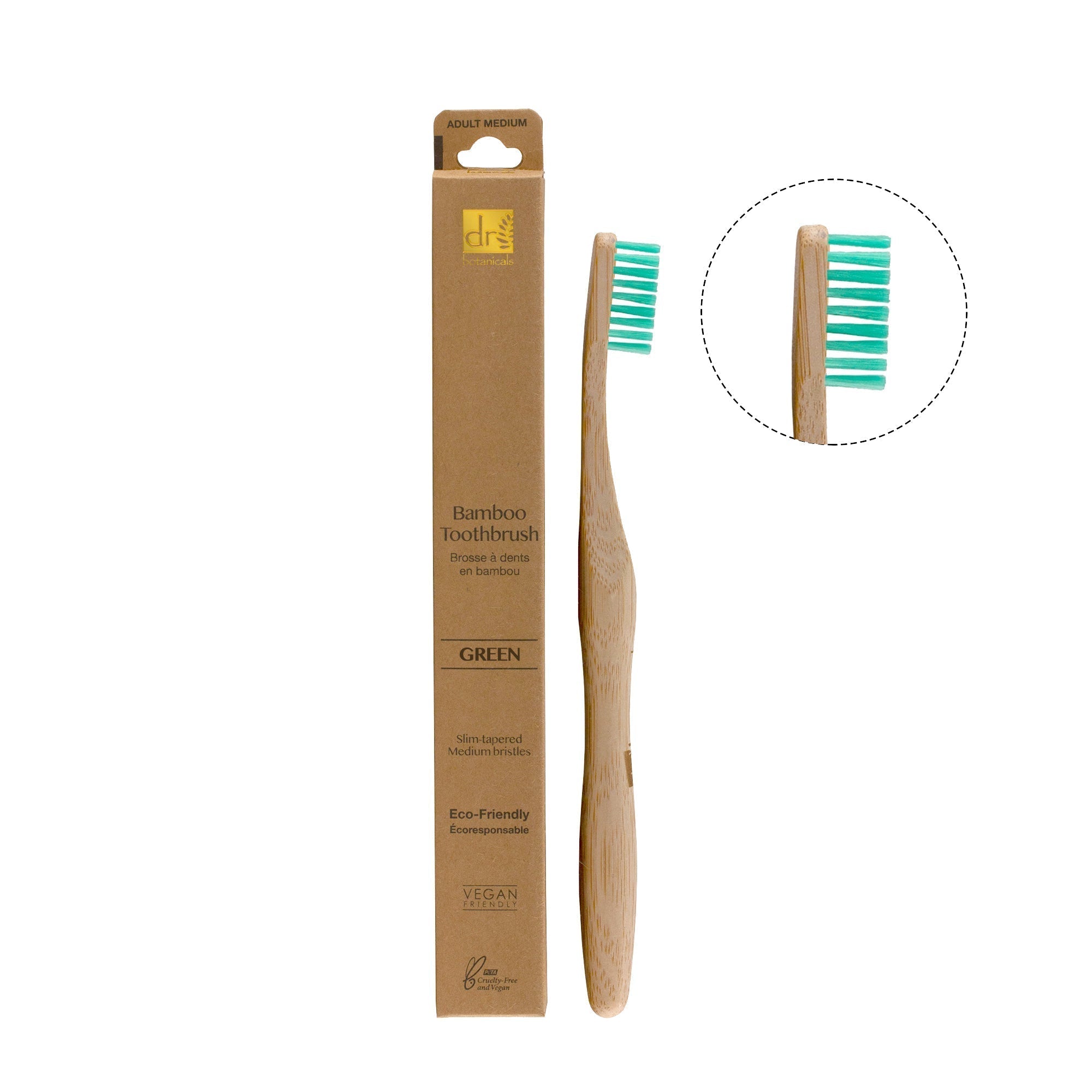 Dr Botanicals Bamboo Toothbrush Green Twin Value Savings Pack - skinChemists
