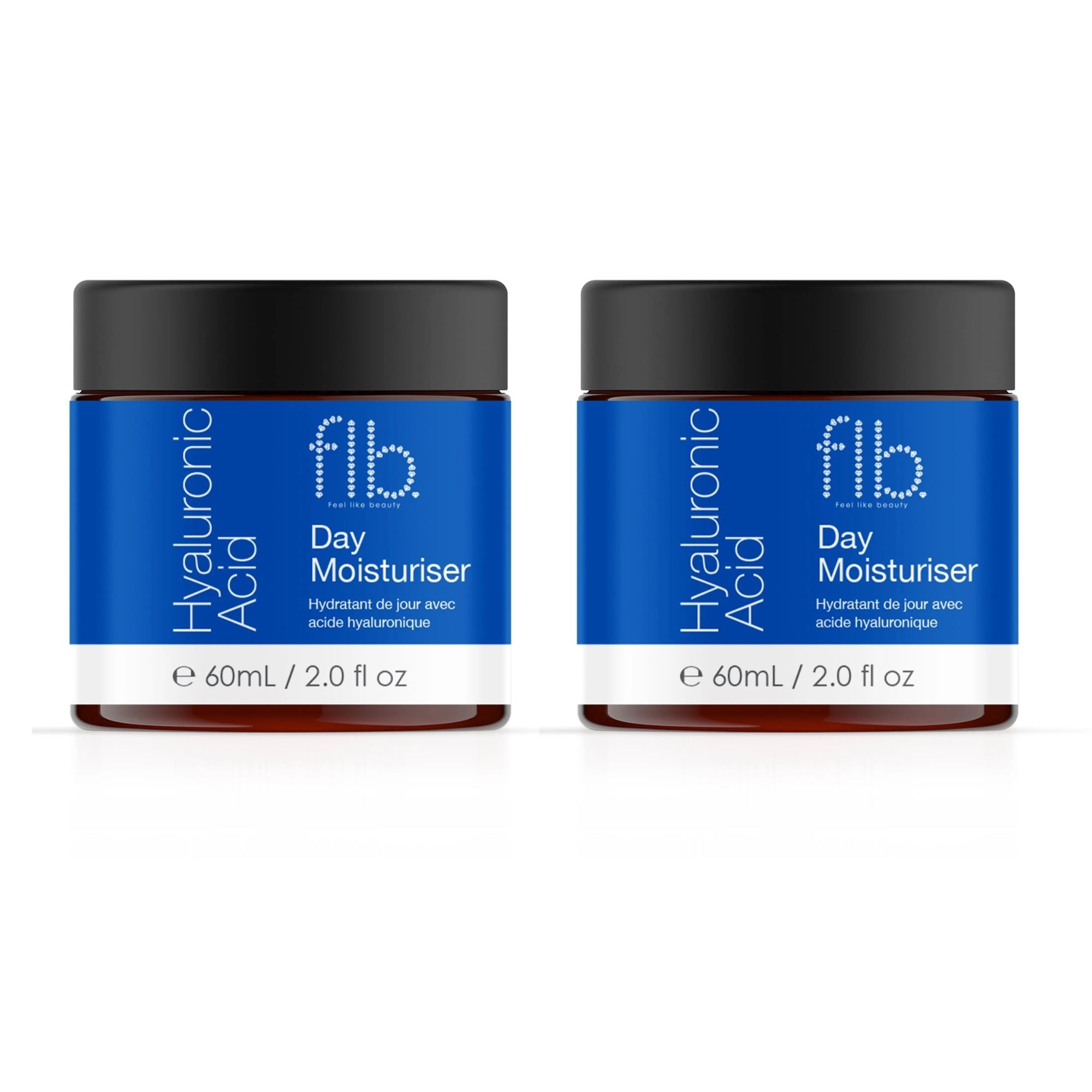 Feel Like Beauty Hyaluronic Acid Day Moisturiser 60ml Twin Value Savings Pack