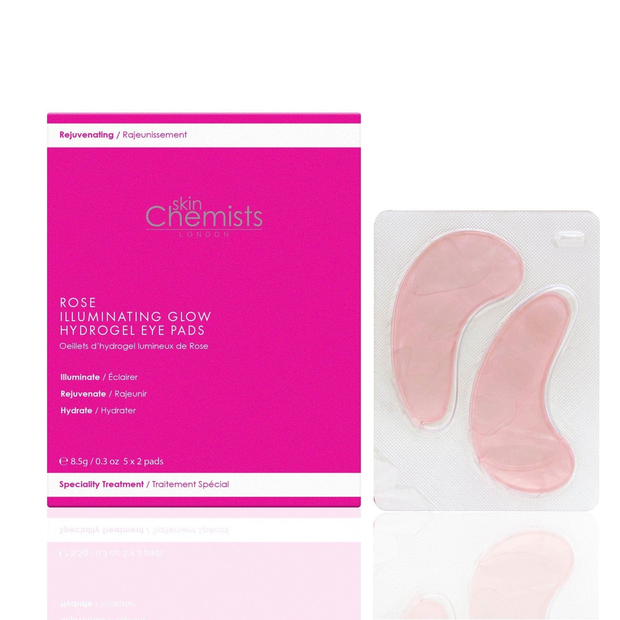 skinChemists Rose Illuminating Glow Hydrogel Eye Pads (5 x 2) Twin Value Savings Pack