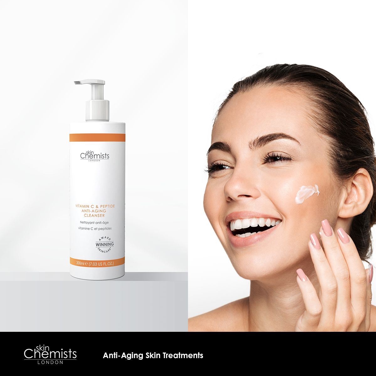 skinChemists Vitamin C & Peptide Cleanser 200ml Twin Value Savings Pack
