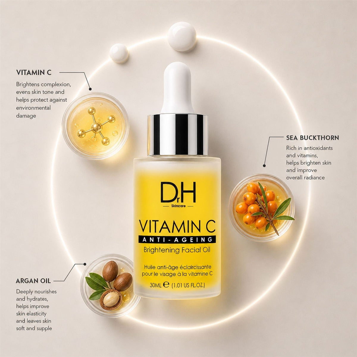 Vitamin C Brightening Facial Oil 30ml