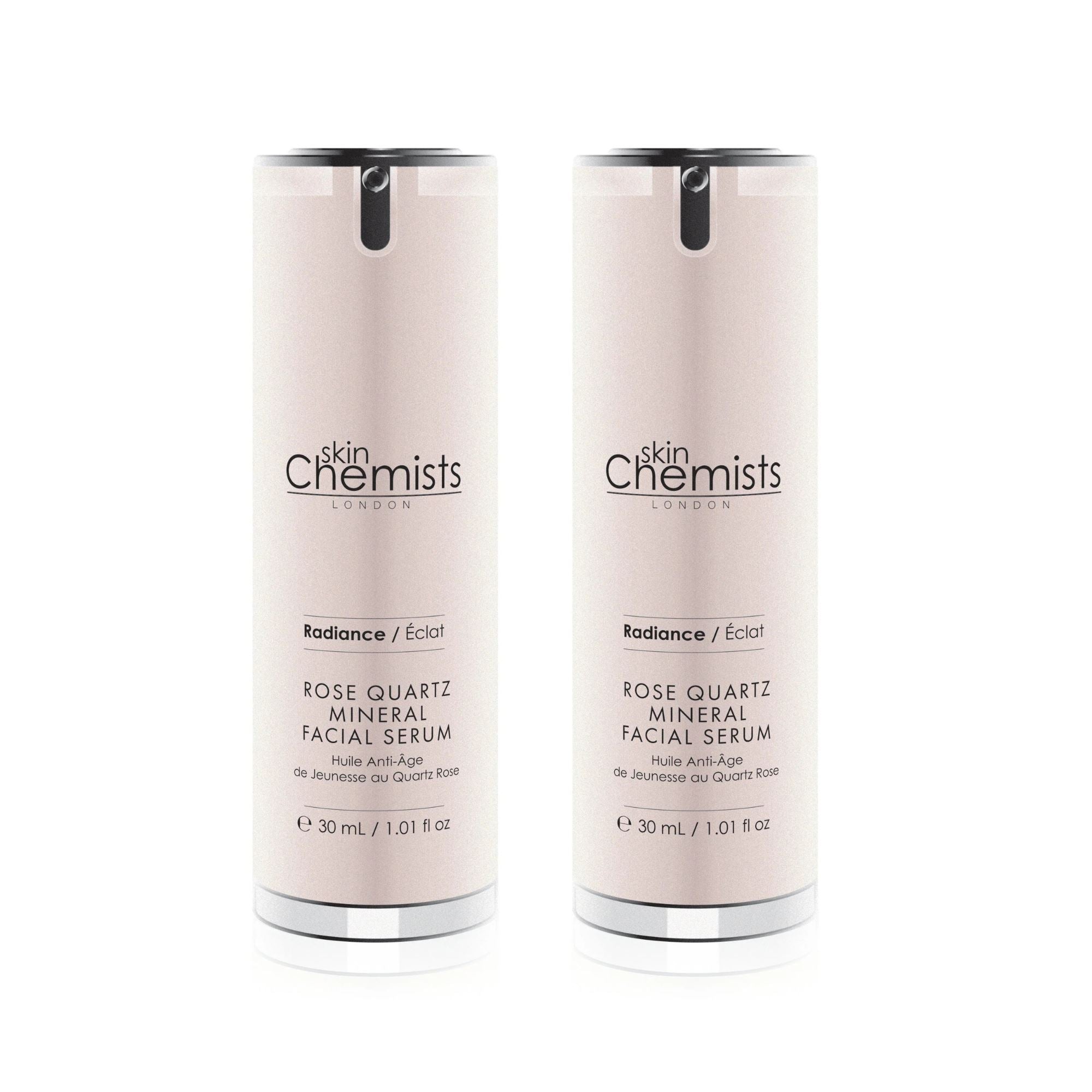 skinChemists Rose Quartz Mineral Facial Serum 30ml Twin Savings Pack