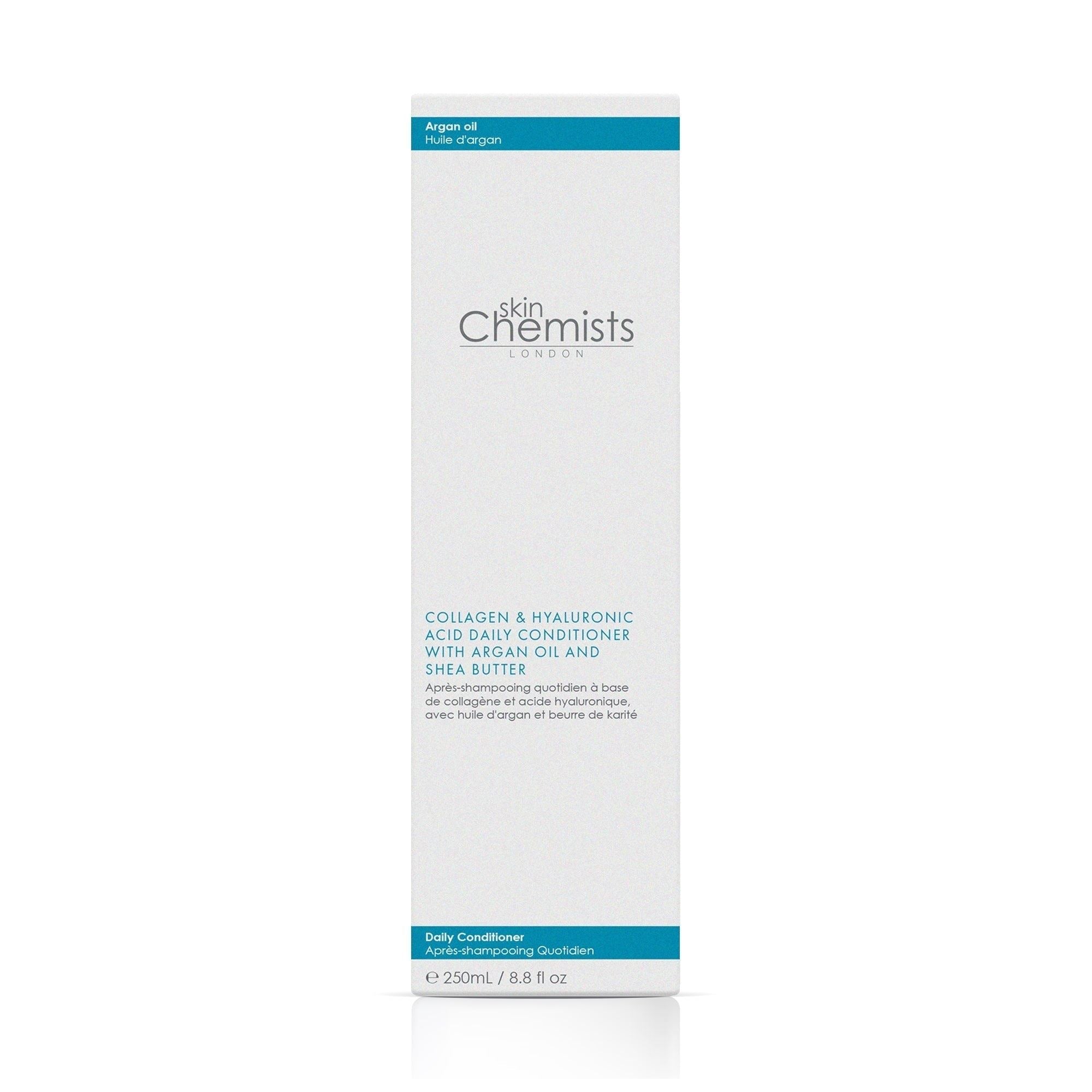 skinChemists Collagen & Hyaluronic Acid Daily Conditioner with Argan Oil & Shea Butter 250ml Twin Value Savings Pack