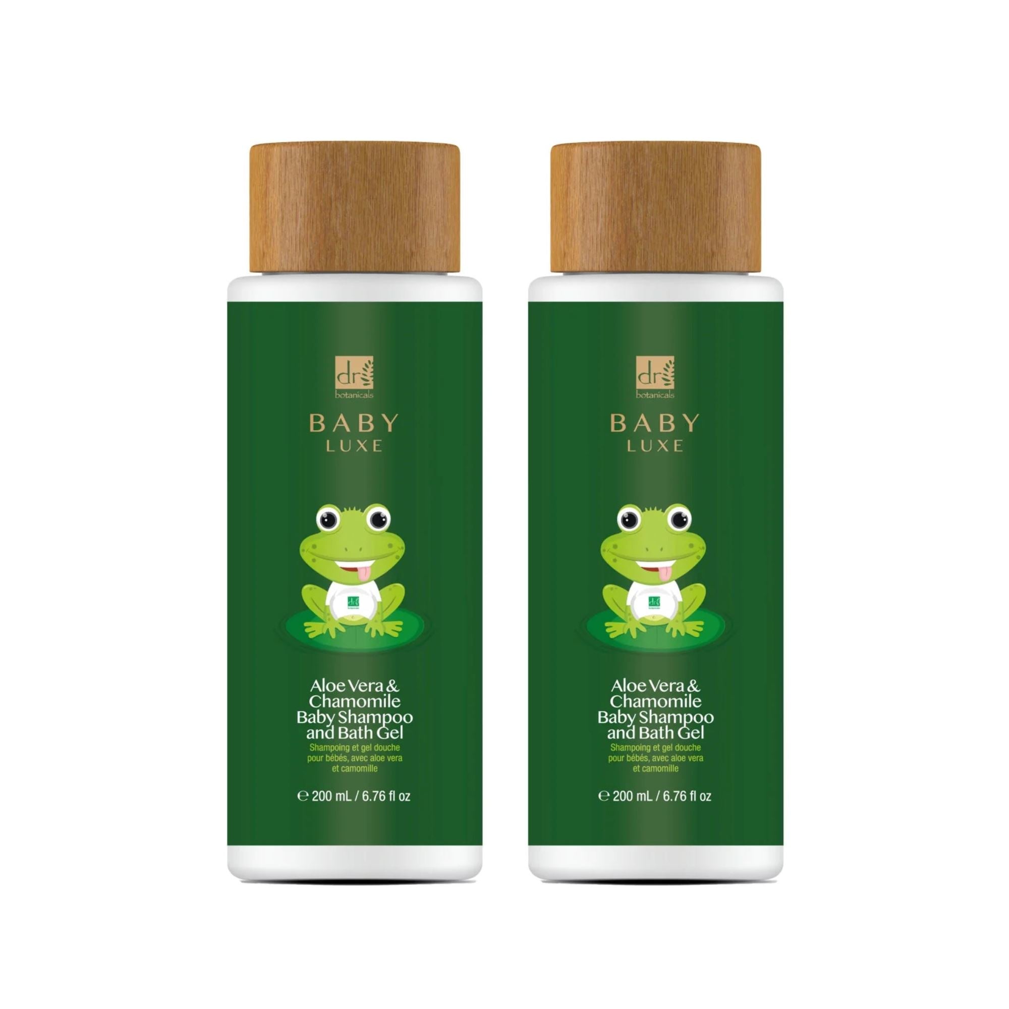 Dr Botanicals Baby Lux Aloe Vera & Chamomile Baby Shampoo & Bath Gel 200ml Twin Value Savings Pack