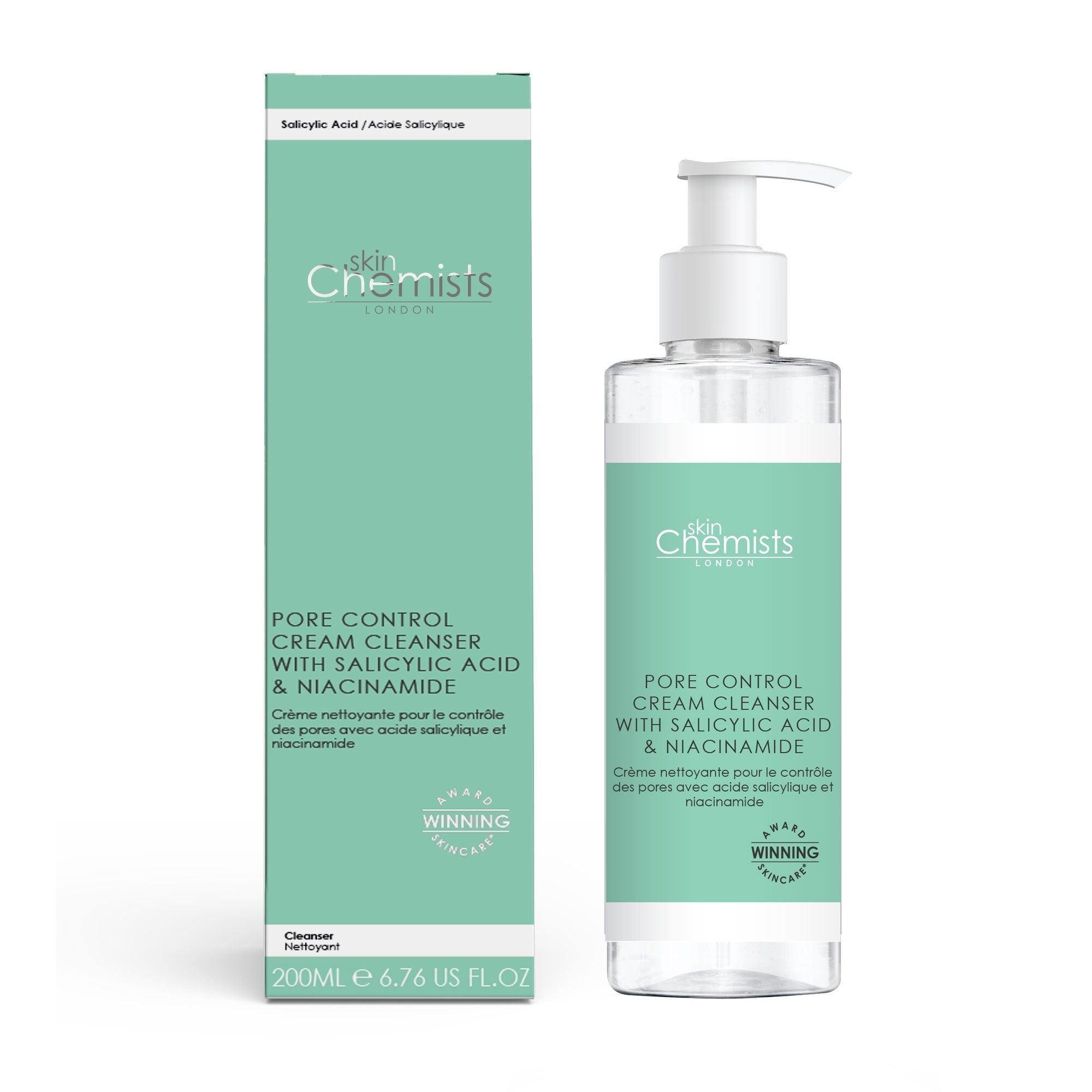 Pore Control Cream Cleanser with Salicylic Acid & Niacinamide 200ml