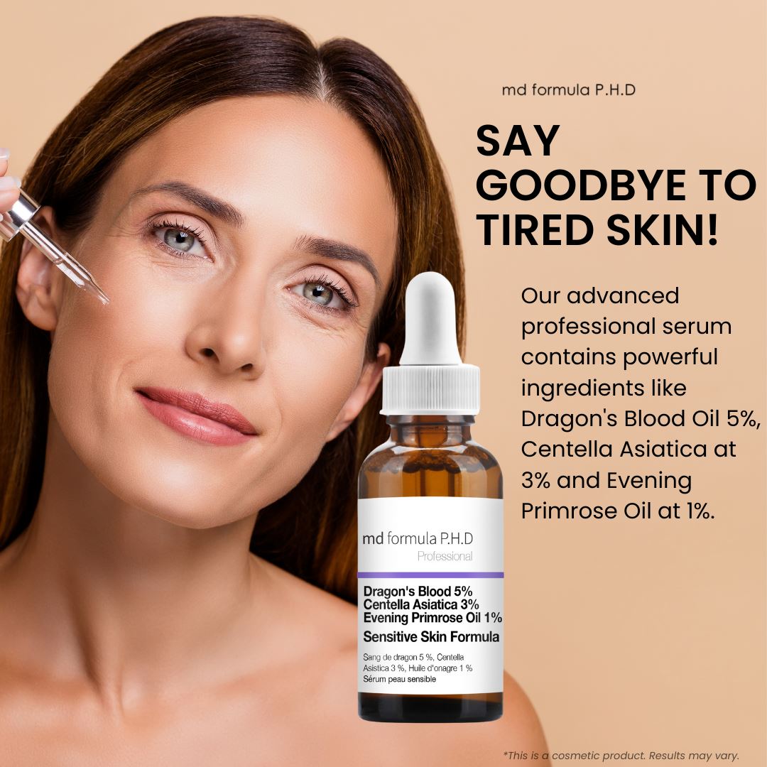 Sensitive Skin Serum Dragon's Blood 5%, Centella Asistica 3%, Evening Primrose Oil 1% 30ml