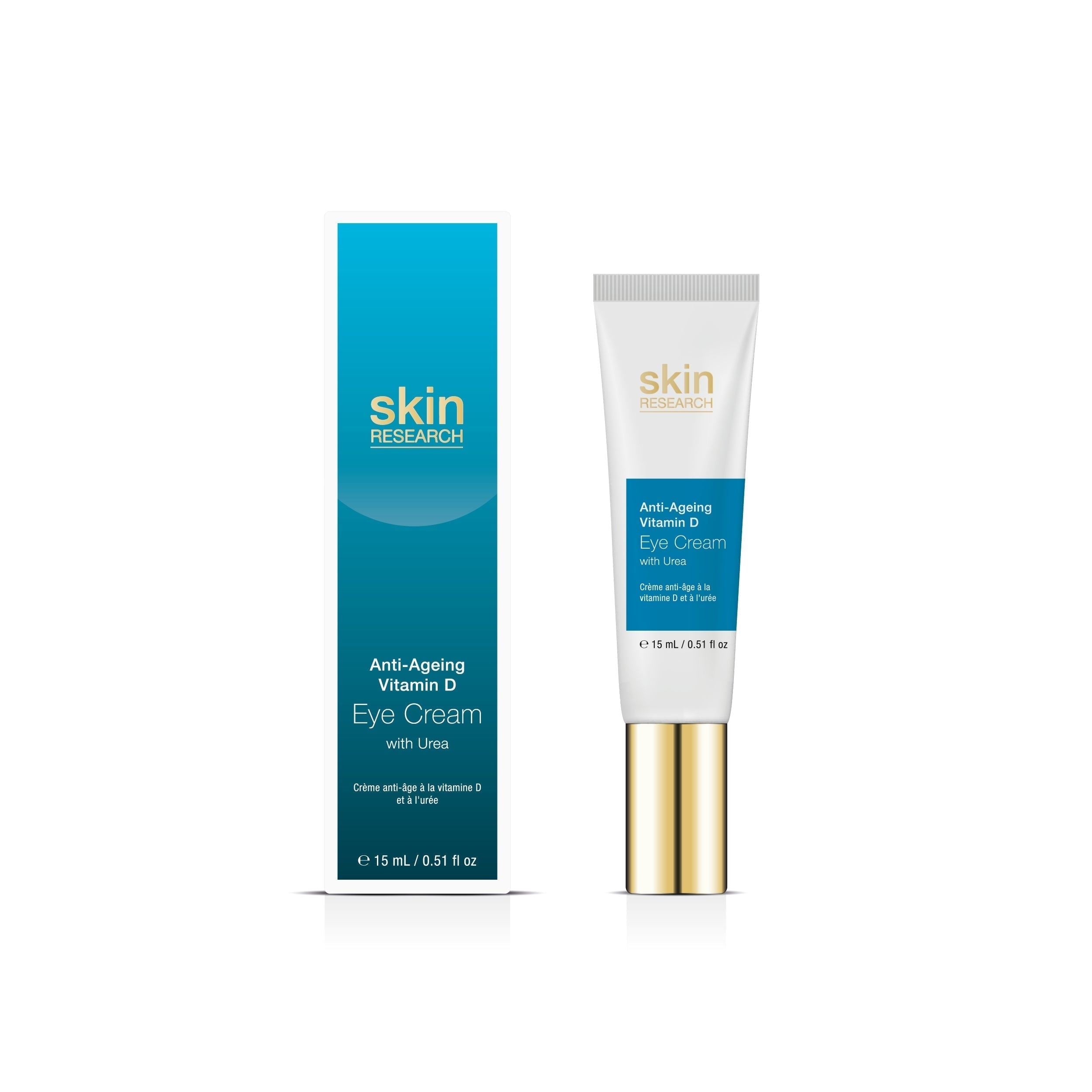 Skin Research Anti-Ageing Vitamin D Eye Cream with Urea 15ml Twin Value Savings Pack