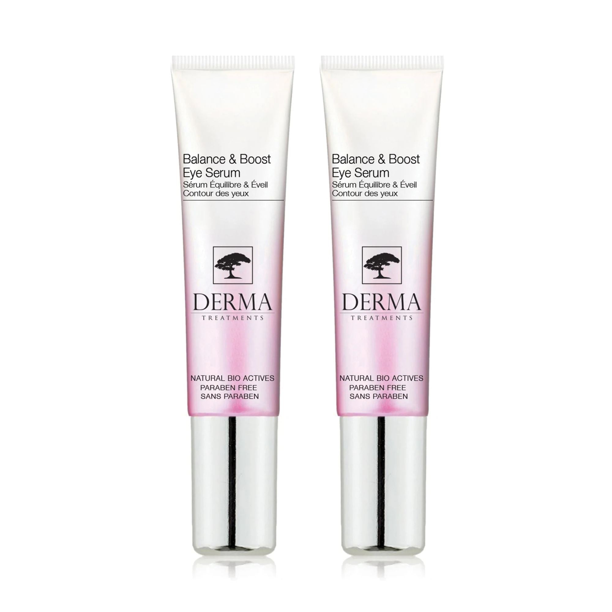 Derma Treatments Balance & Boost Eye Serum 15ml Twin Value Savings Pack