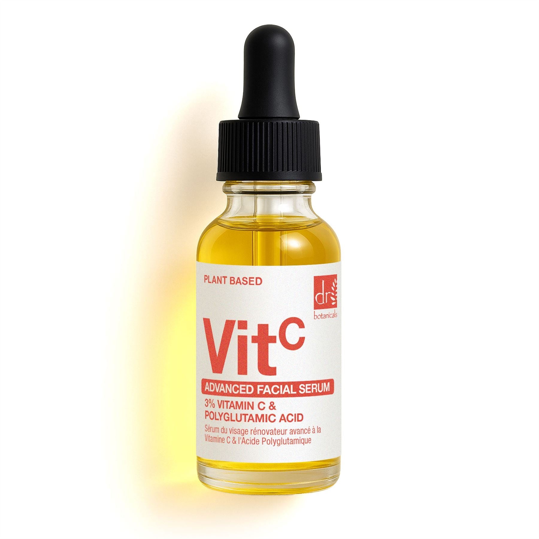 Dr Botanicals Apothecary Vitamin C & Polyglutamic Acid Facial Serum | Brightens, Hydrates & Revitalises | 30ml