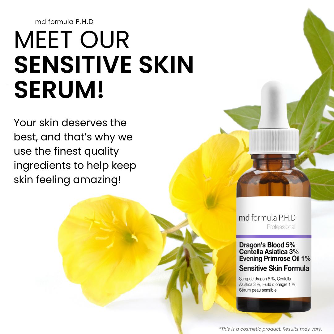 Sensitive Skin Serum Dragon's Blood 5%, Centella Asistica 3%, Evening Primrose Oil 1% 30ml