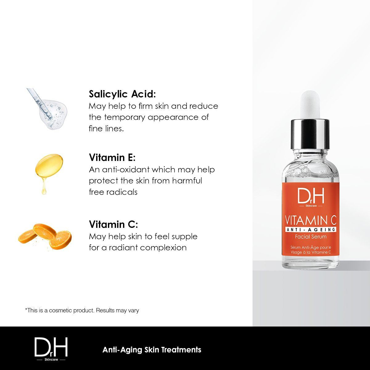 Anti-Aging Vitamin C Facial Serum 30ml + Vitamin C Anti-Ageing Night Moisturiser 60ml