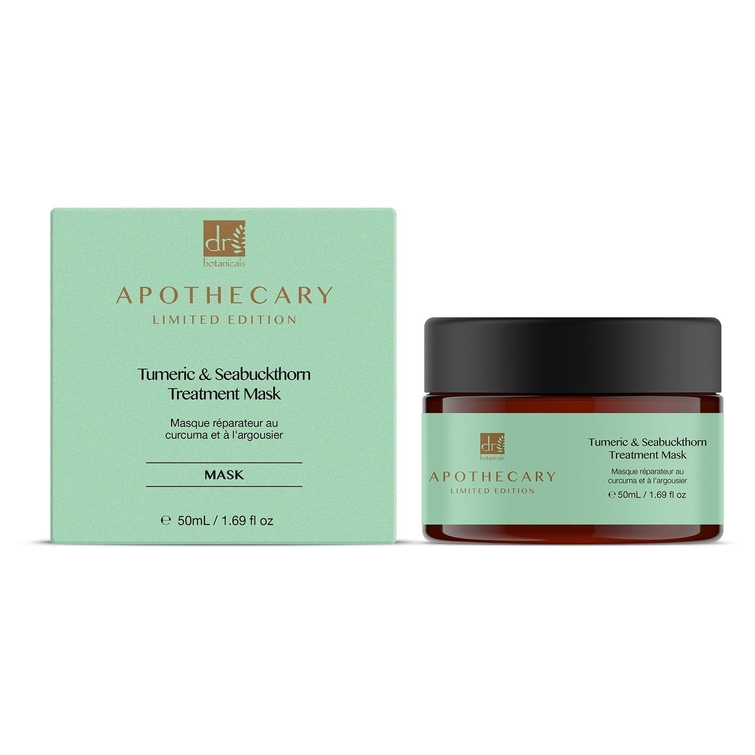 Dr Botanicals Tumeric & Seabuckthorn Treatment Mask 50ml Twin Value Savings Pack