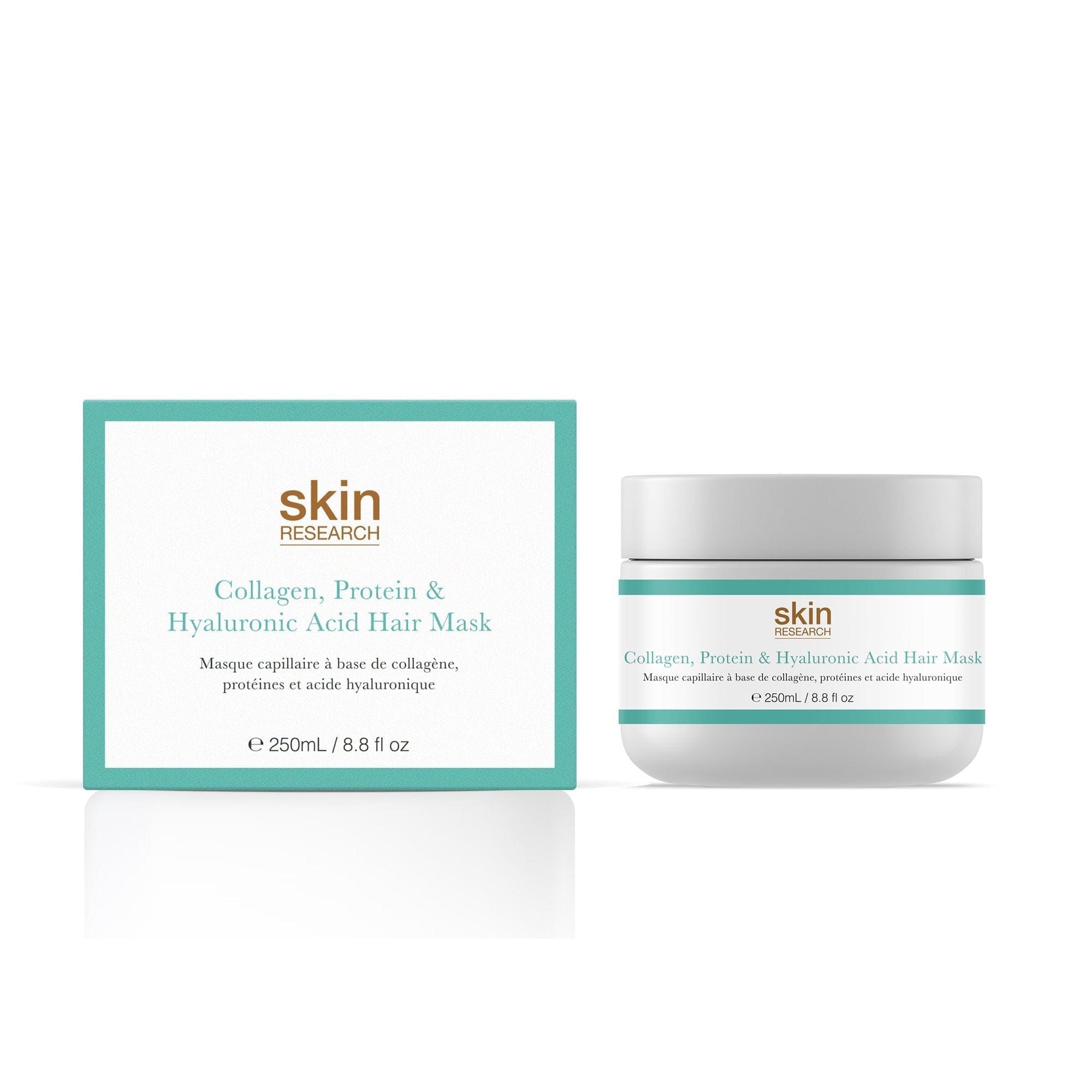 Skin Research Collagen, Protein & Hyaluronic Acid Hair Mask 250ml Twin Value Savings Pack