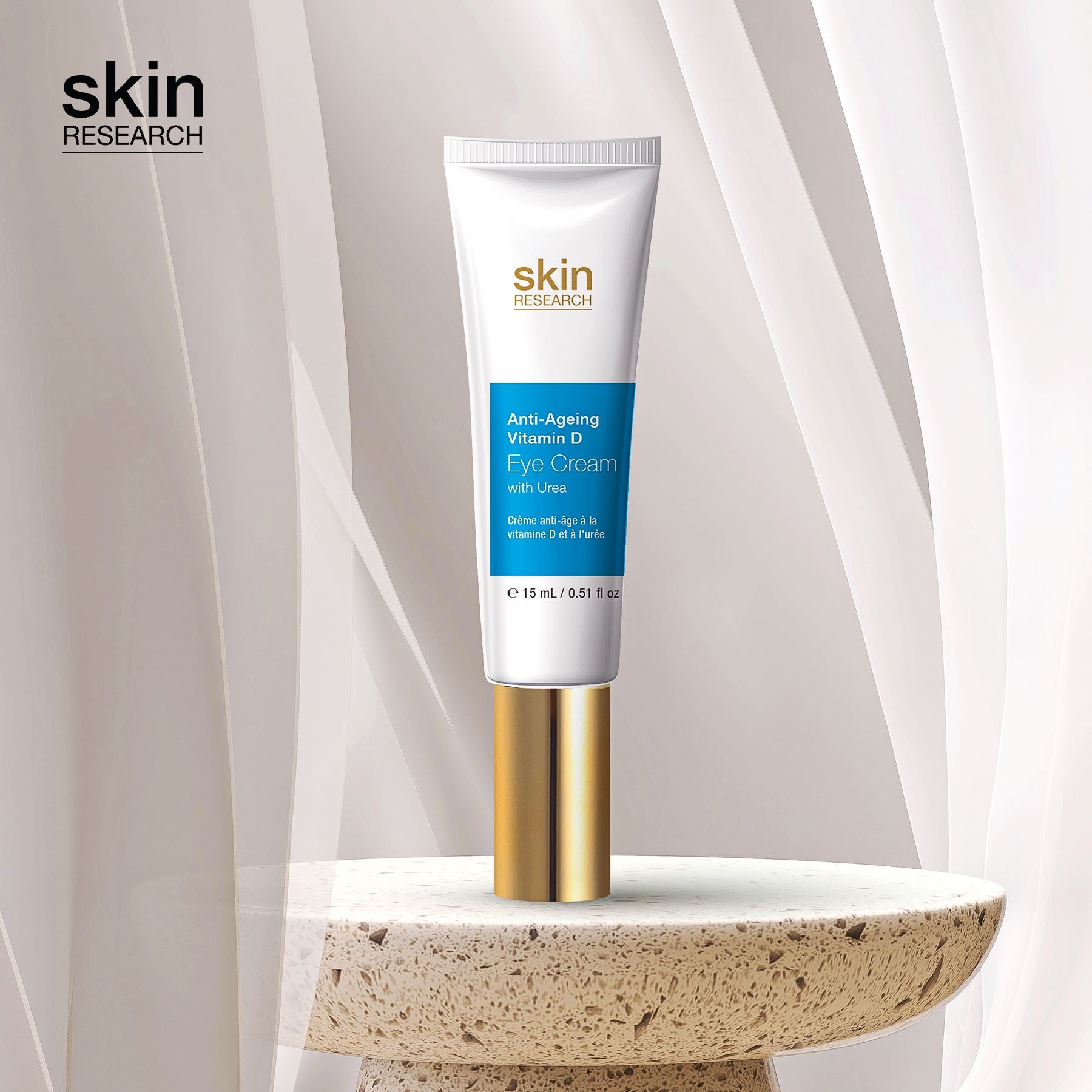 Skin Research Anti-Ageing Vitamin D Eye Cream with Urea 15ml Twin Value Savings Pack