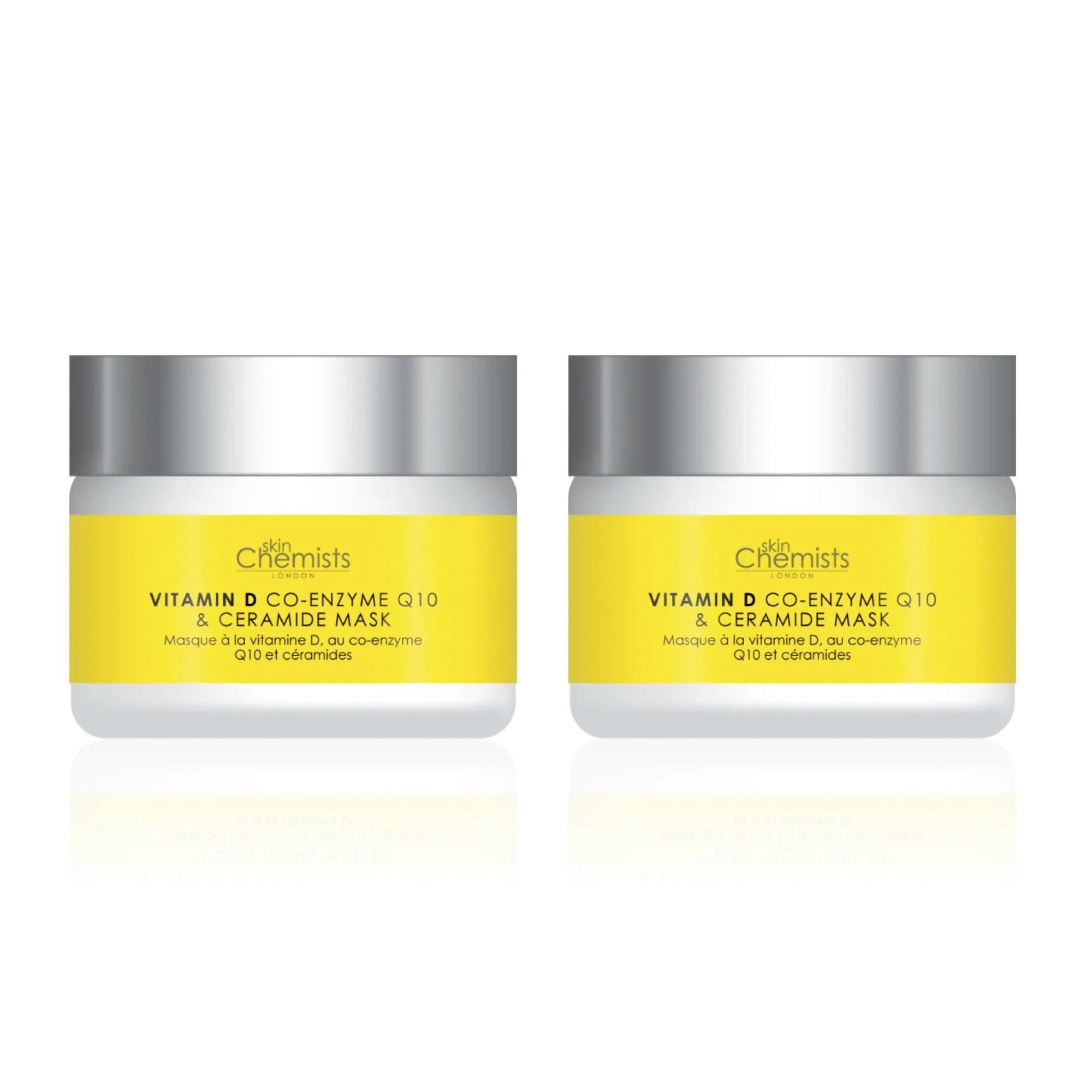 skinChemists Vitamin D Co-Enzyme Q10 & Ceramide Mask 50ml Twin Value Savings Pack