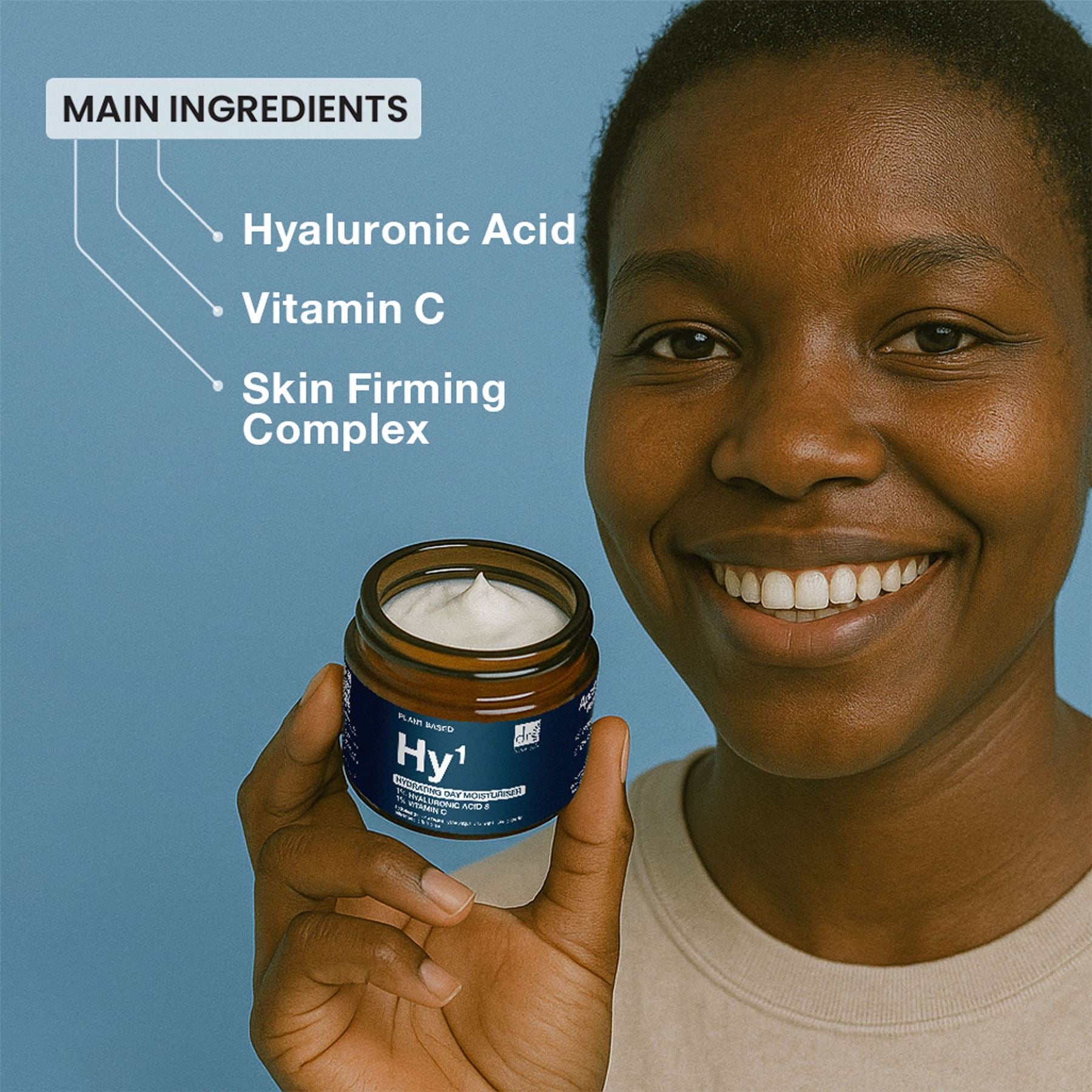 Hydrating Day Moisturiser with 1% Hyaluronic Acid & 1% Vitamin C  60ml