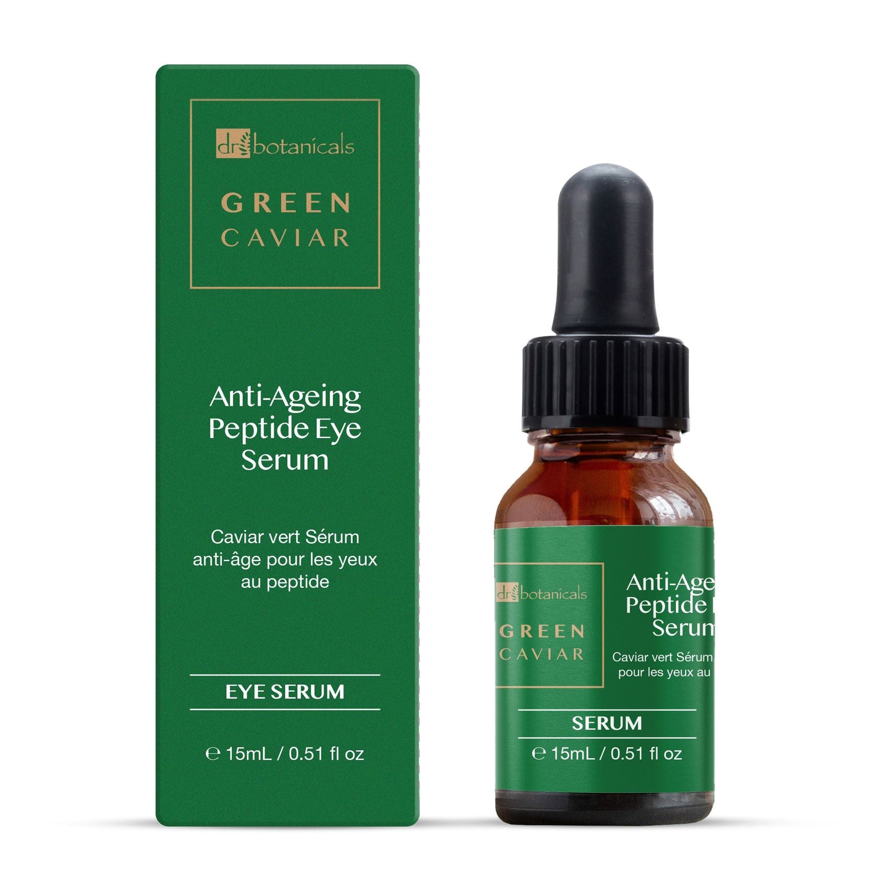 Dr Botanicals Green Caviar Anti-Ageing Peptide Eye Serum 15ml Twin Value Savings Pack