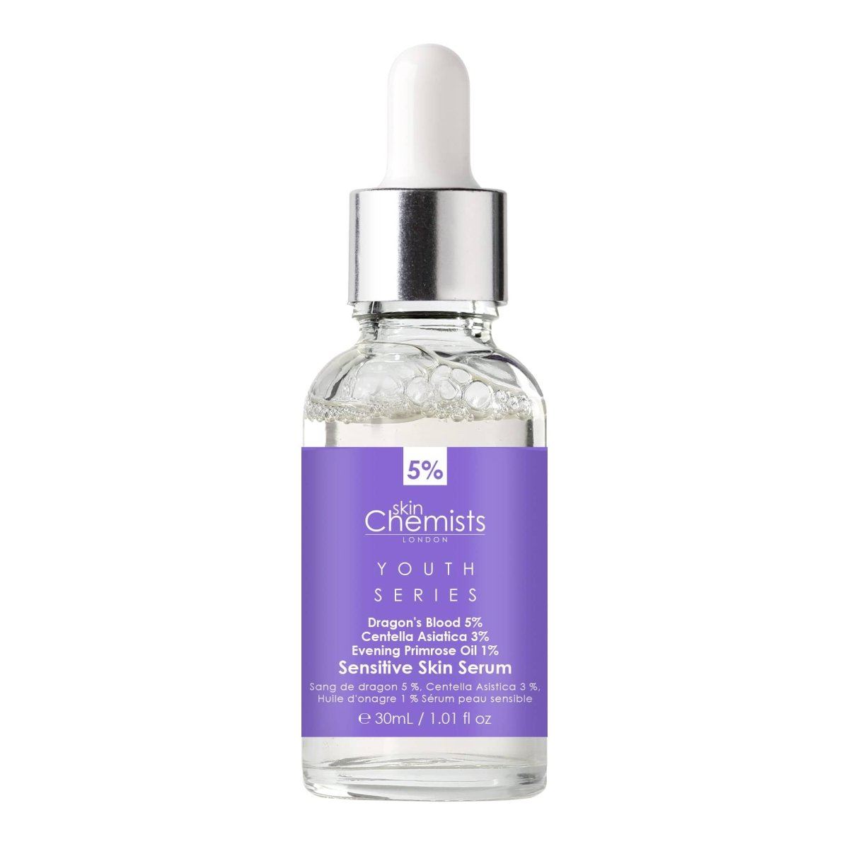 Sensitive Skin Facial Serum with 5% Dragon's Blood, 3% Centella Asiatica & 1% Evening Primrose Oil 30ml